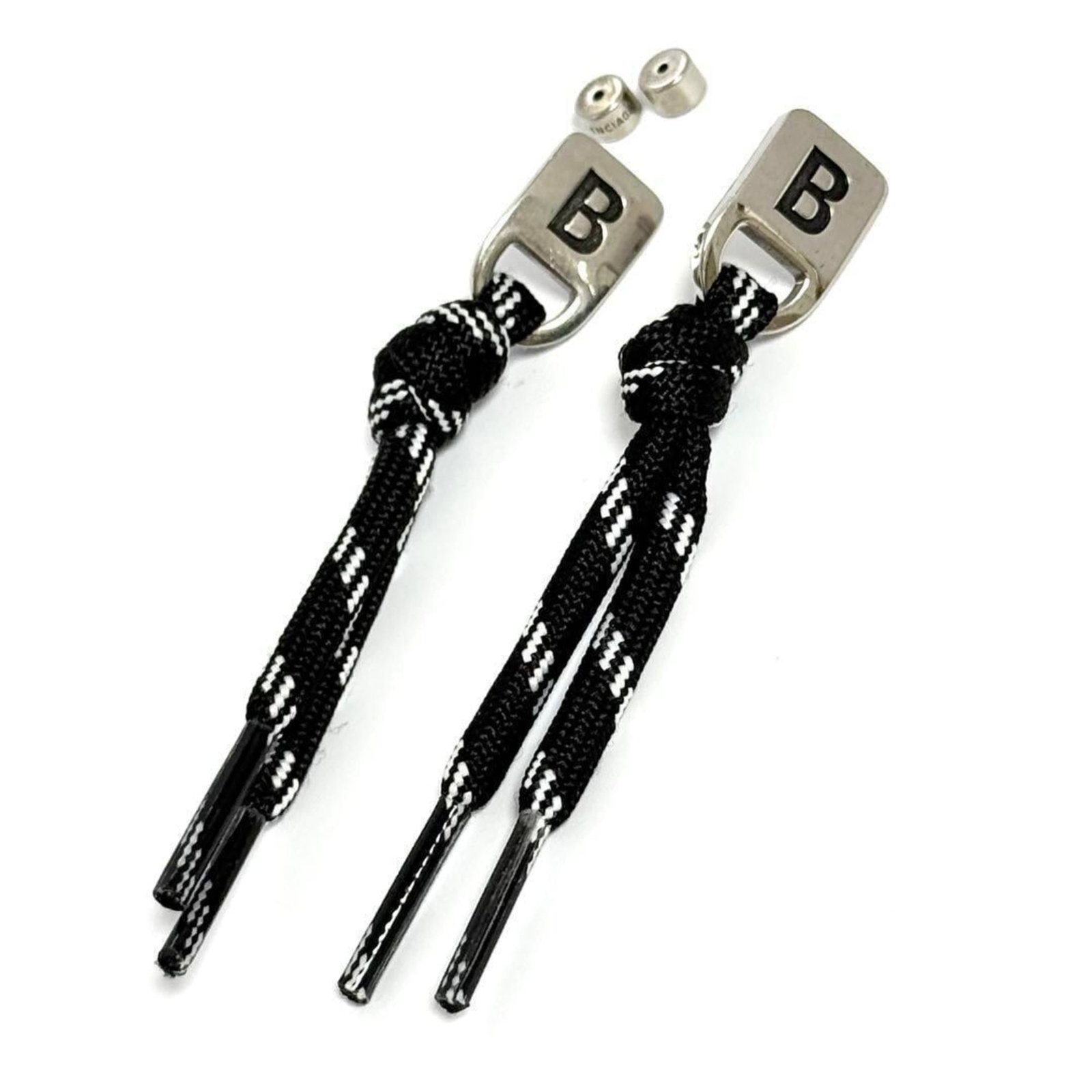 Balenciaga Stud Earrings Metal: Balenciaga Stud Earrings Metal Balenciaga's Stud Earrings Metal are a sleek accessory featuring metal studs. With a size of 100.00mm x 18.00mm, they add a touch of sophistication to any outfit. In