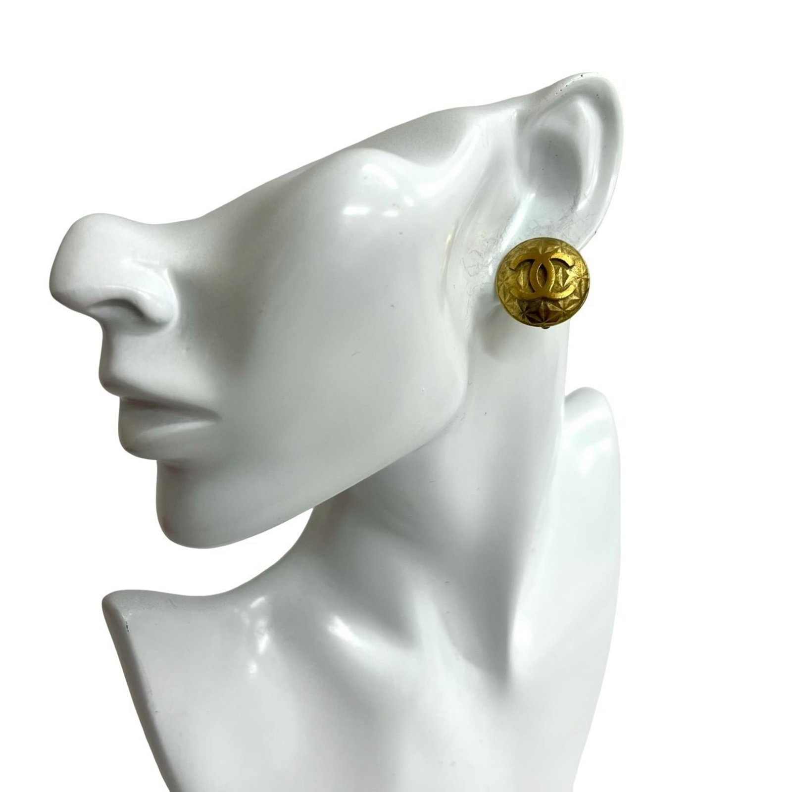 Chanel Clip Earrings Gold Plating