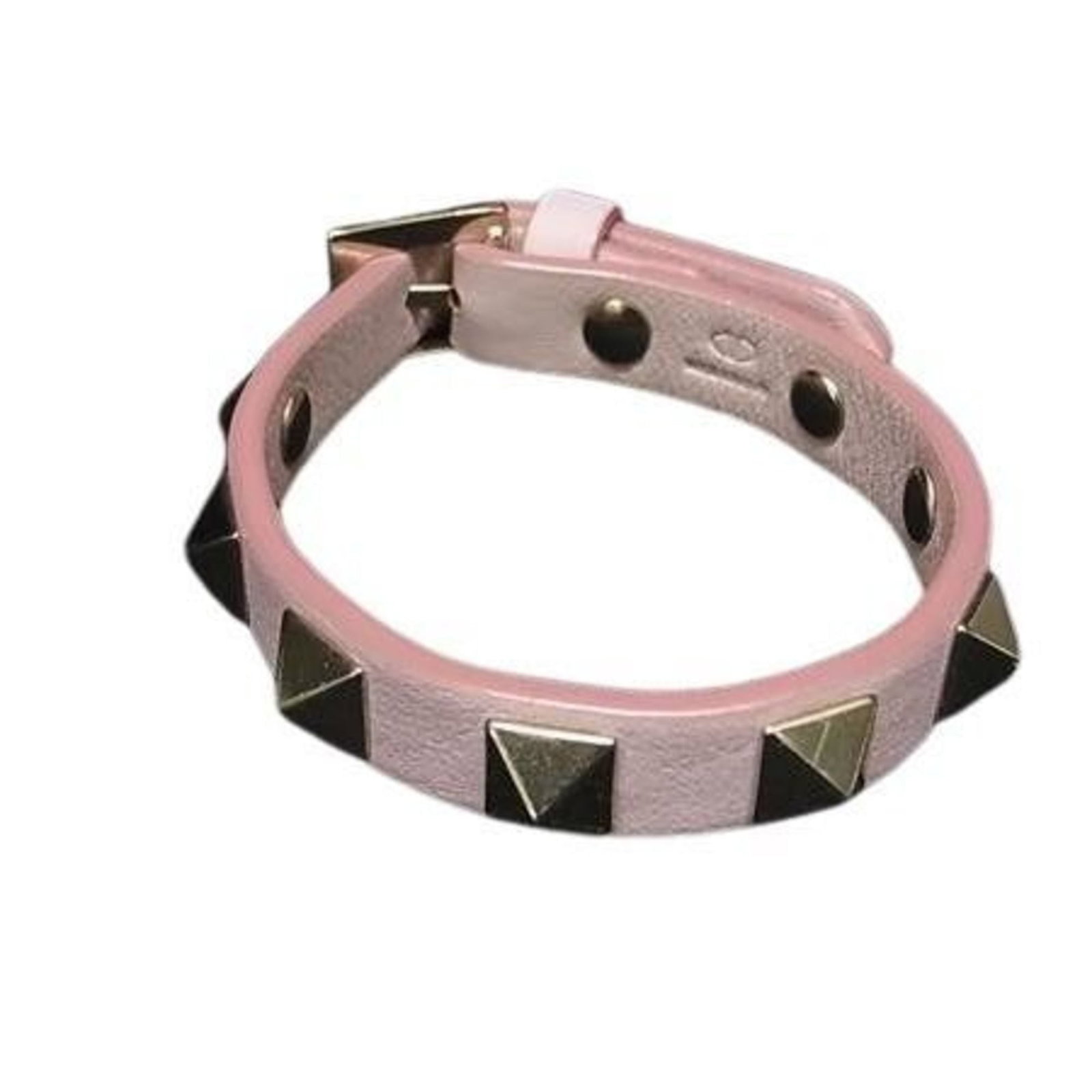 Valentino Charm Bracelet Leather: Valentino Charm Bracelet Leather Valentino Charm Bracelet Leather features a unique pink leather design with a mix of scratches and dirt, giving it a worn-in look. Made from high-quality leather, this