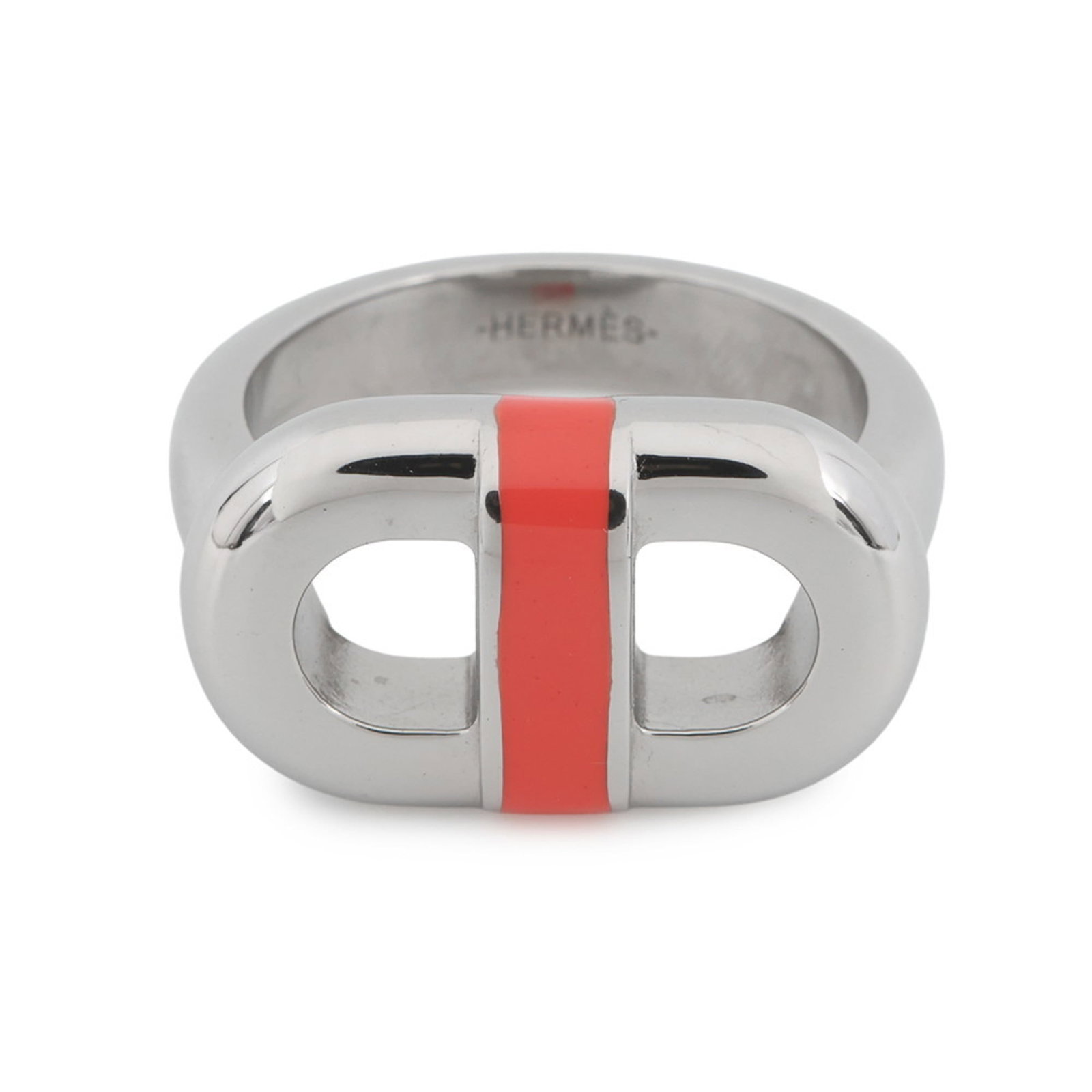 Hermes Band Ring Silver 925: Hermes Band Ring Silver 925 This Hermes Band Ring Silver 925 features a sleek and modern design made from high-quality silver. With a subtle sheen, this ring showcases a classic style that exudes