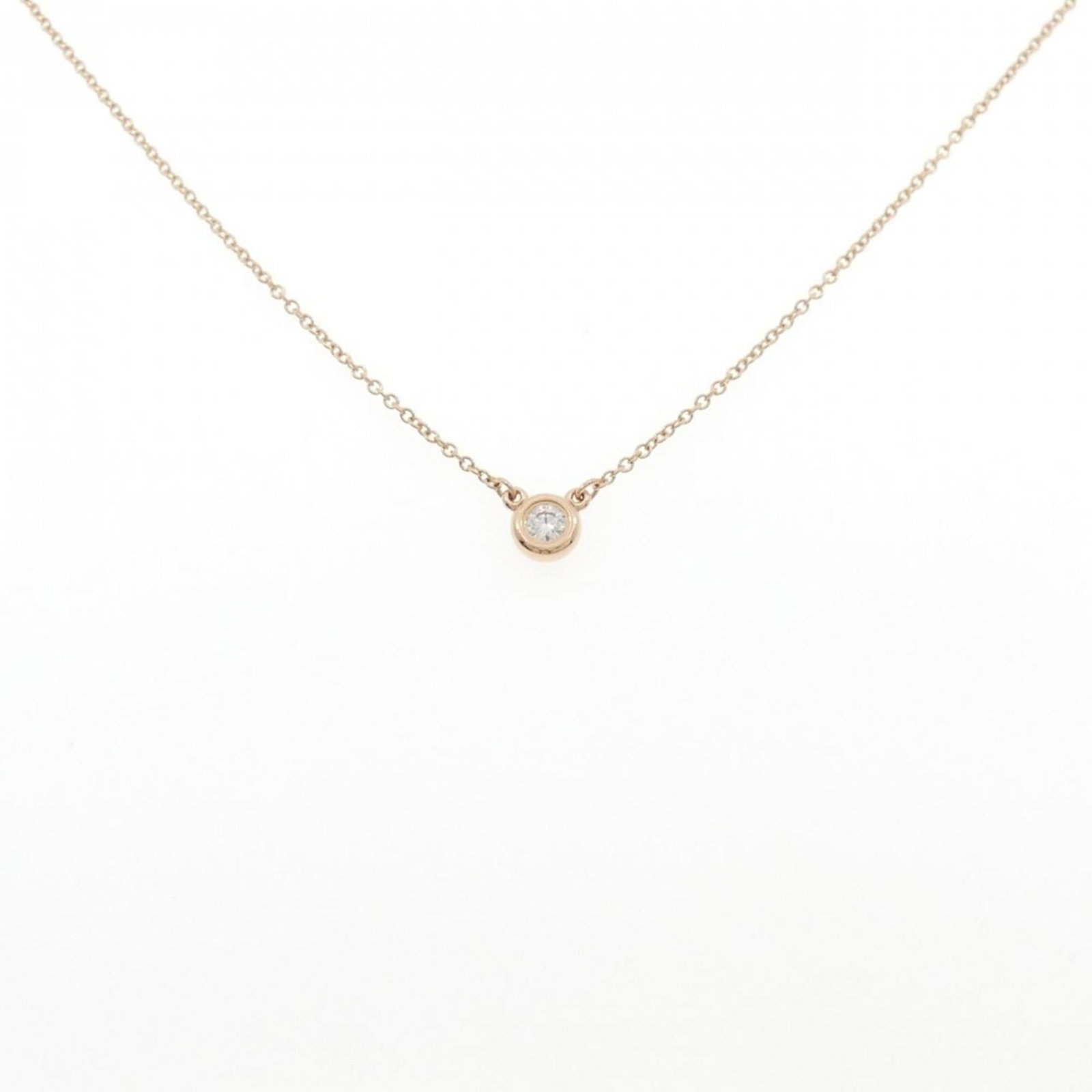 Tiffany By the Yard Necklace: Tiffany By the Yard Necklace Pink Gold (18K) Tiffany Necklace, featuring a 41 cm / 16.14'' adjustable neck circumference and a 5.2mm / 0.2'' pendant size, is available by the yard in this beautiful