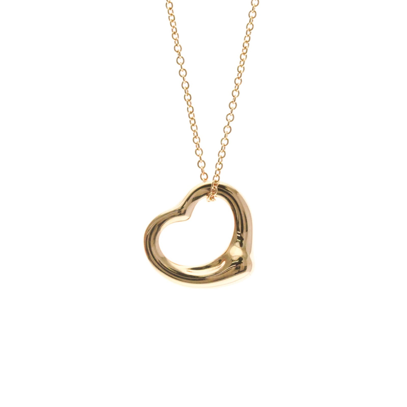 Tiffany Open Heart Pink Gold (18K) No Stone Men,Women Fashion Pendant Necklace (Pink Gold): Tiffany Open Heart Pink Gold (18K) No Stone Men,Women Fashion Pendant Necklace (Pink Gold) Pink Gold (18K) pendant necklace with an elegant open heart design in a timeless fashion style. Made from