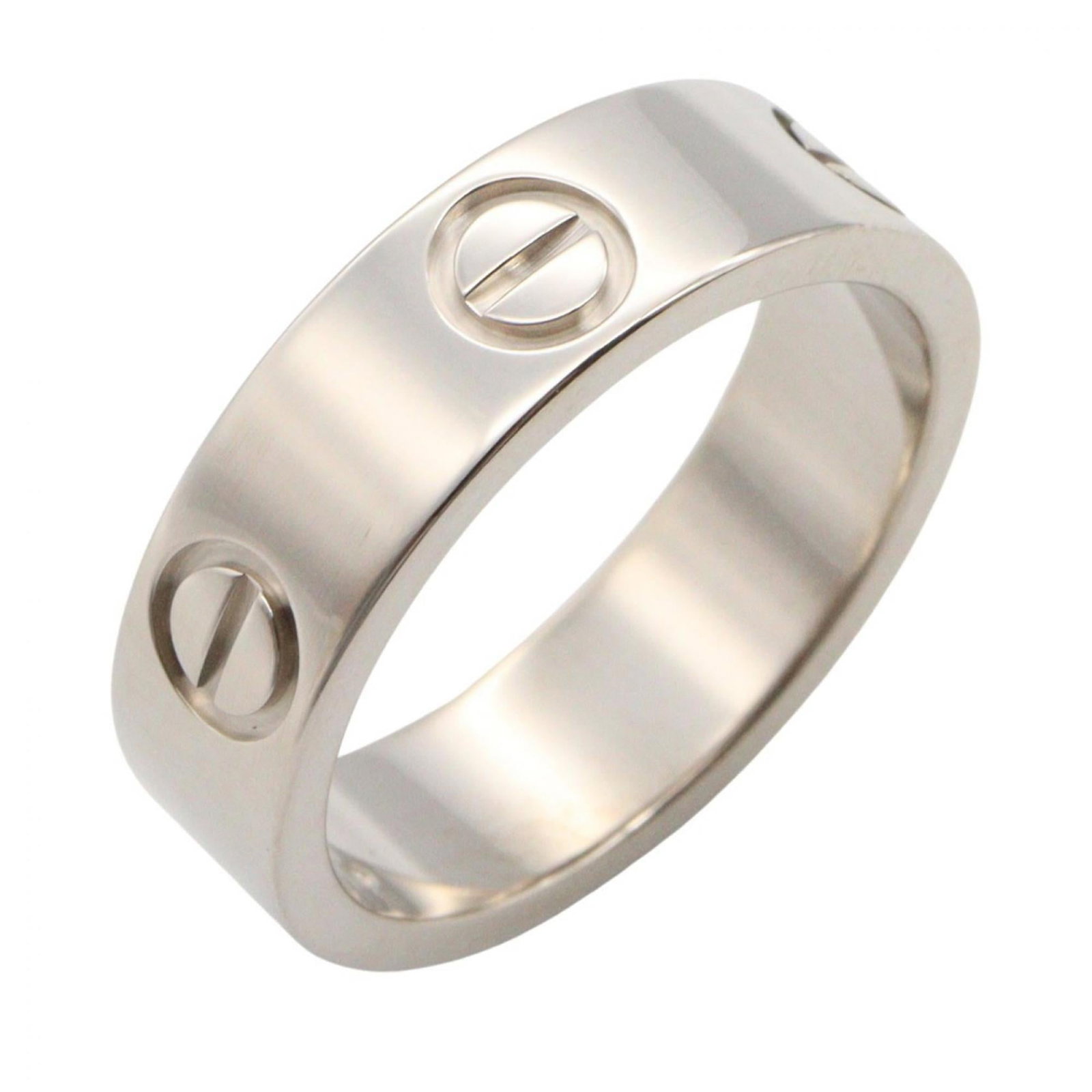 Cartier Band Ring White Gold (18K): Cartier Band Ring White Gold (18K) Cartier Band Ring White Gold (18K) is a like-new band ring featuring white gold (18K) material and a silver color. This item has been refurbished to nearly pristine