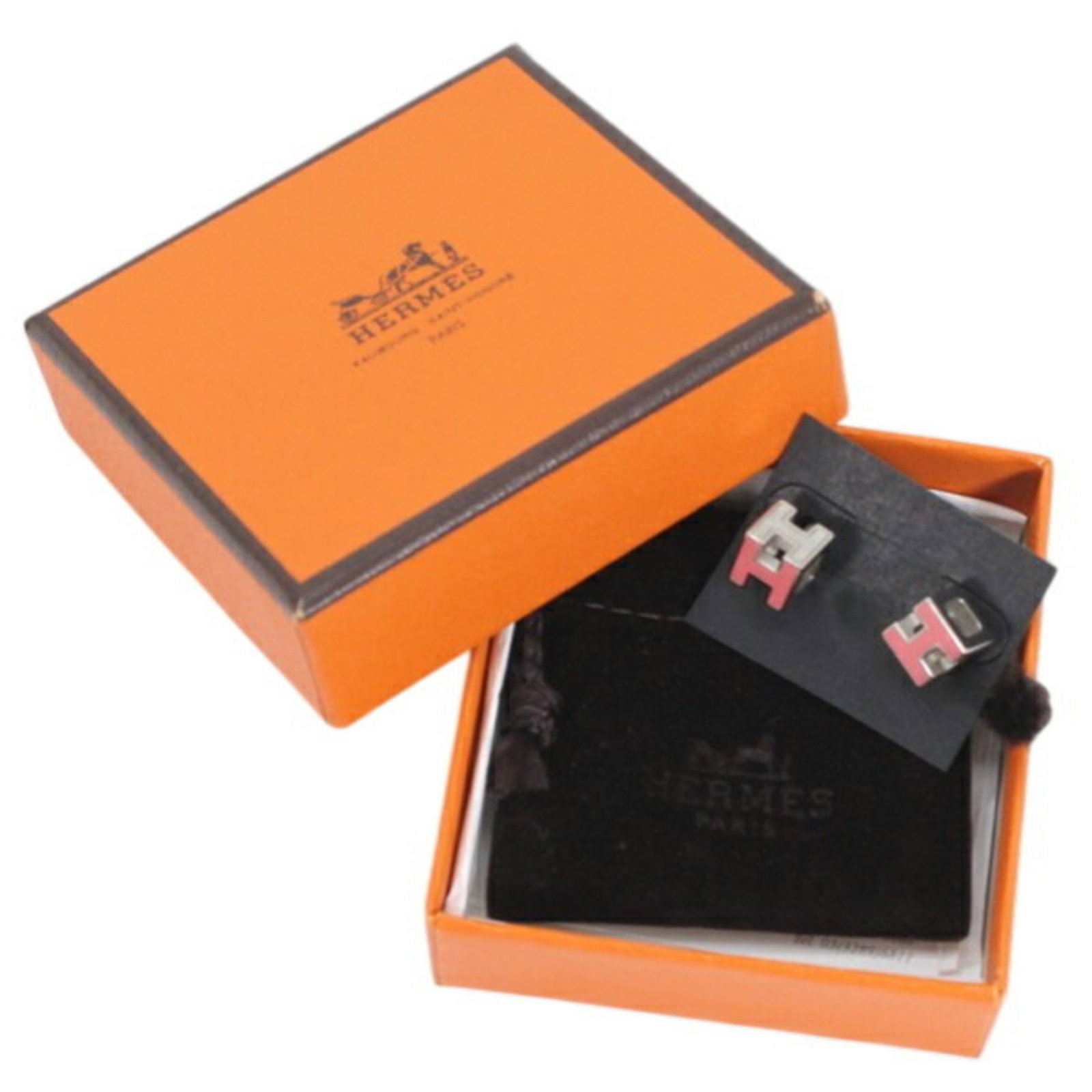 Hermes Stud Earrings Lacquer, Metal - 9
