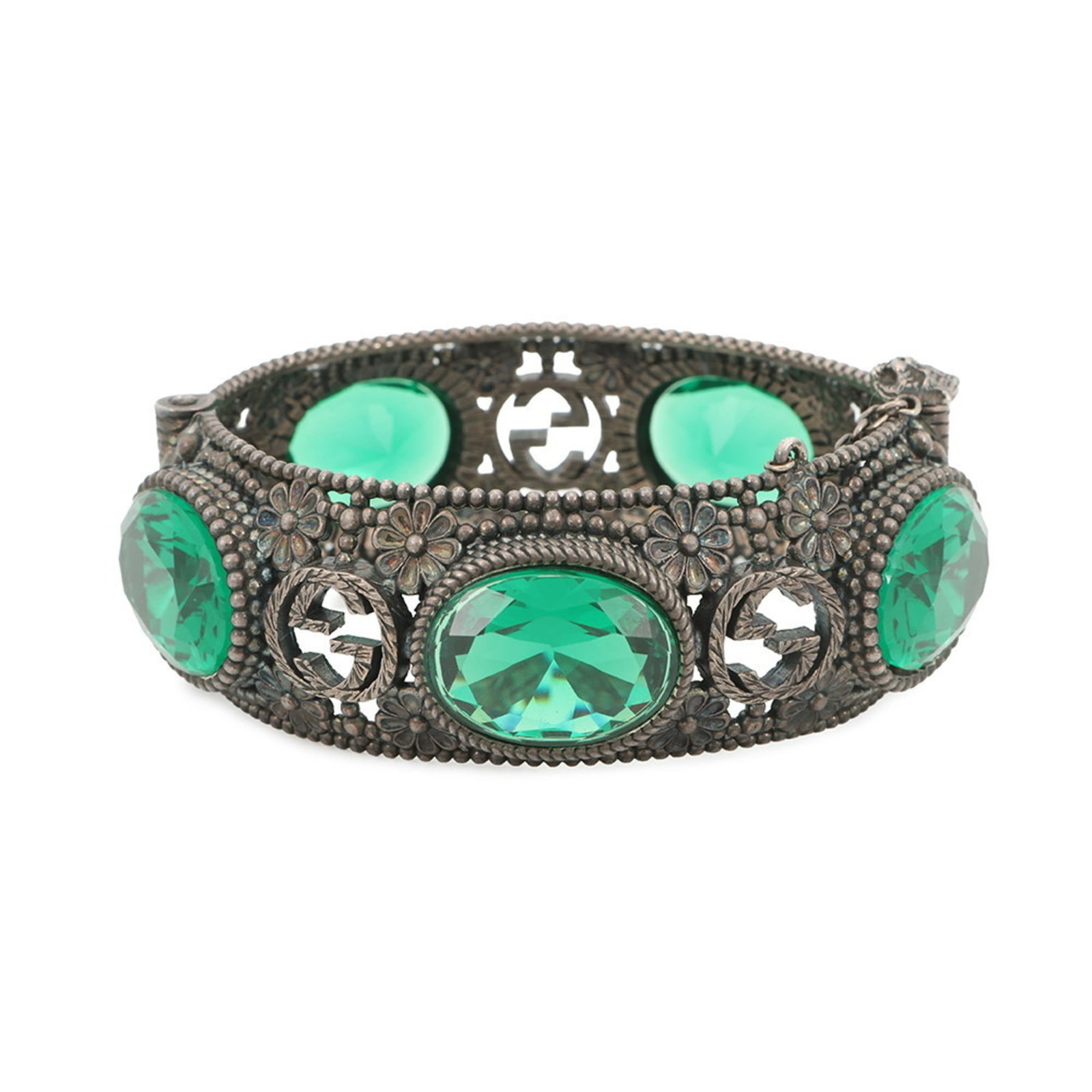 Gucci Charm Bracelet Silver 925: Gucci Charm Bracelet Silver 925 The Gucci Charm Bracelet Silver 925 boasts a striking green hue paired with silver accents, making for a visually appealing accessory. With its 16cm length and silver 9