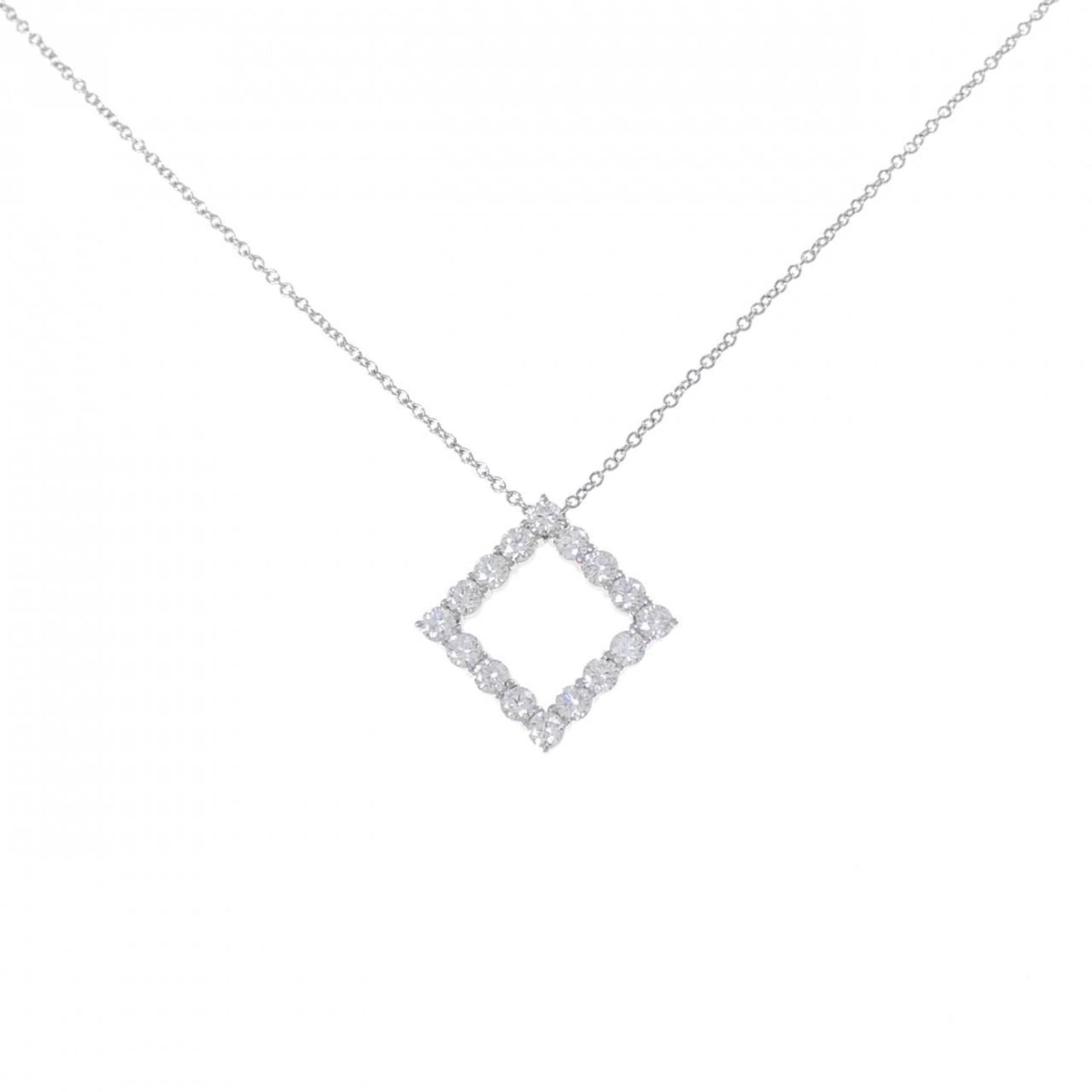 Tiffany Open Square Necklace: Tiffany Open Square Necklace Tiffany's iconic Open Square Necklace boasts a sleek silver design, available in platinum. This versatile pendant features clean lines and a classic style, suitable for