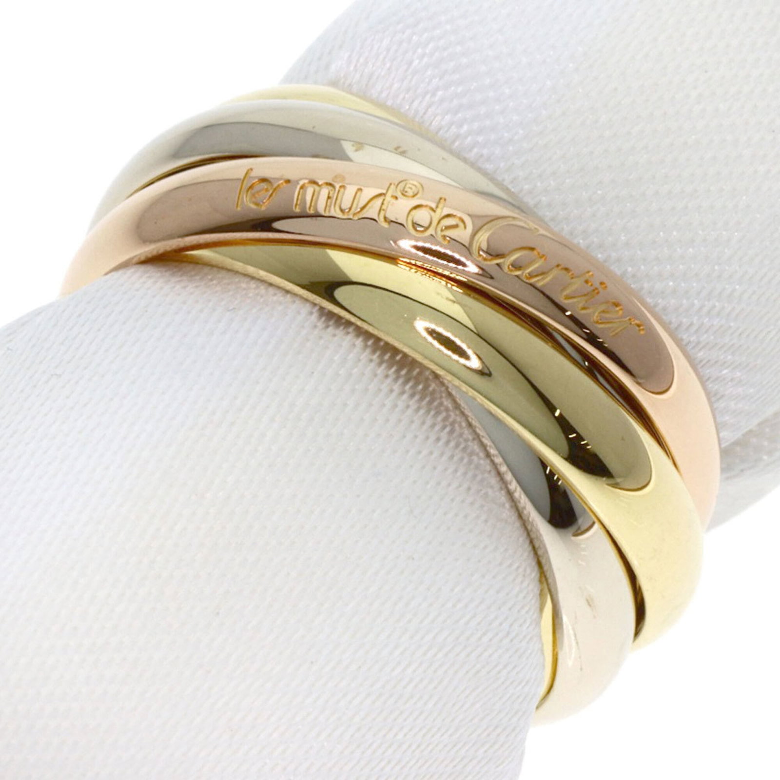 Cartier Band Ring Pink Gold (18K), White Gold (18K), Yellow Gold (18K): Cartier Band Ring Pink Gold (18K), White Gold (18K), Yellow Gold (18K) Cartier Band Ring in Pink Gold (18K), White Gold (18K), Yellow Gold (18K) features a unique blend of three precious metals. The r