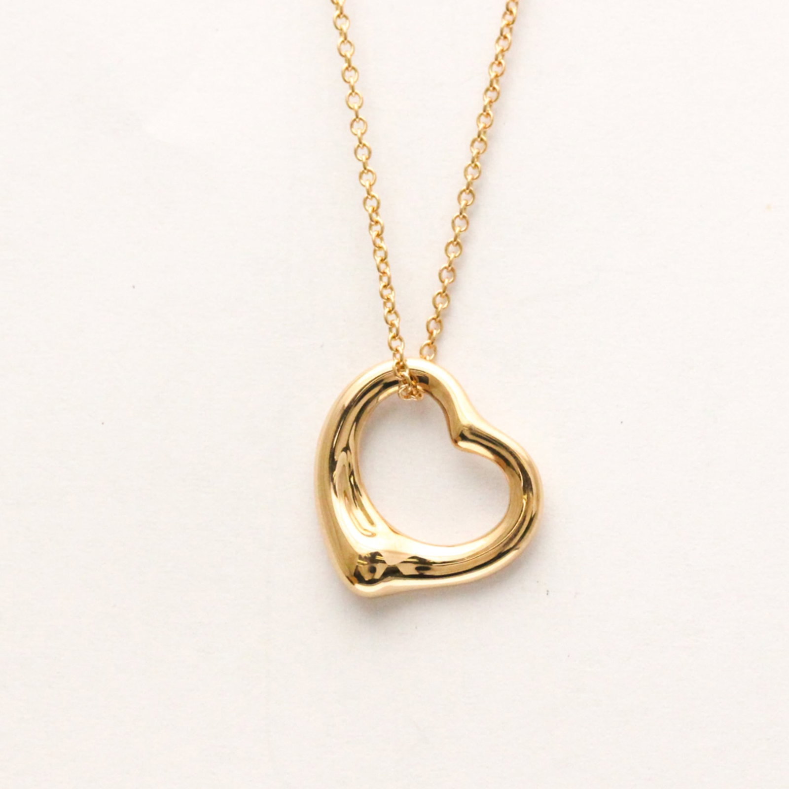 Tiffany Open Heart Pink Gold (18K) No Stone Men,Women Fashion Pendant Necklace (Pink Gold): Tiffany Open Heart Pink Gold (18K) No Stone Men,Women Fashion Pendant Necklace (Pink Gold) Pink Gold (18K) pendant necklace with an open heart design in a fashion style suitable for both men and