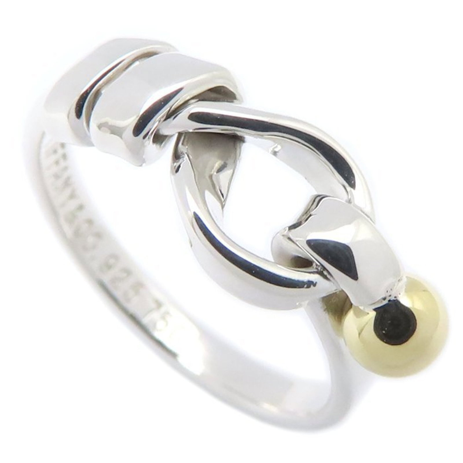 Tiffany Band Ring Silver 925, Yellow Gold (18K): Tiffany Band Ring Silver 925, Yellow Gold (18K) Silver 925 and yellow gold (18K) come together in this Tiffany band ring, offering a unique blend of materials. The item features a few traces of