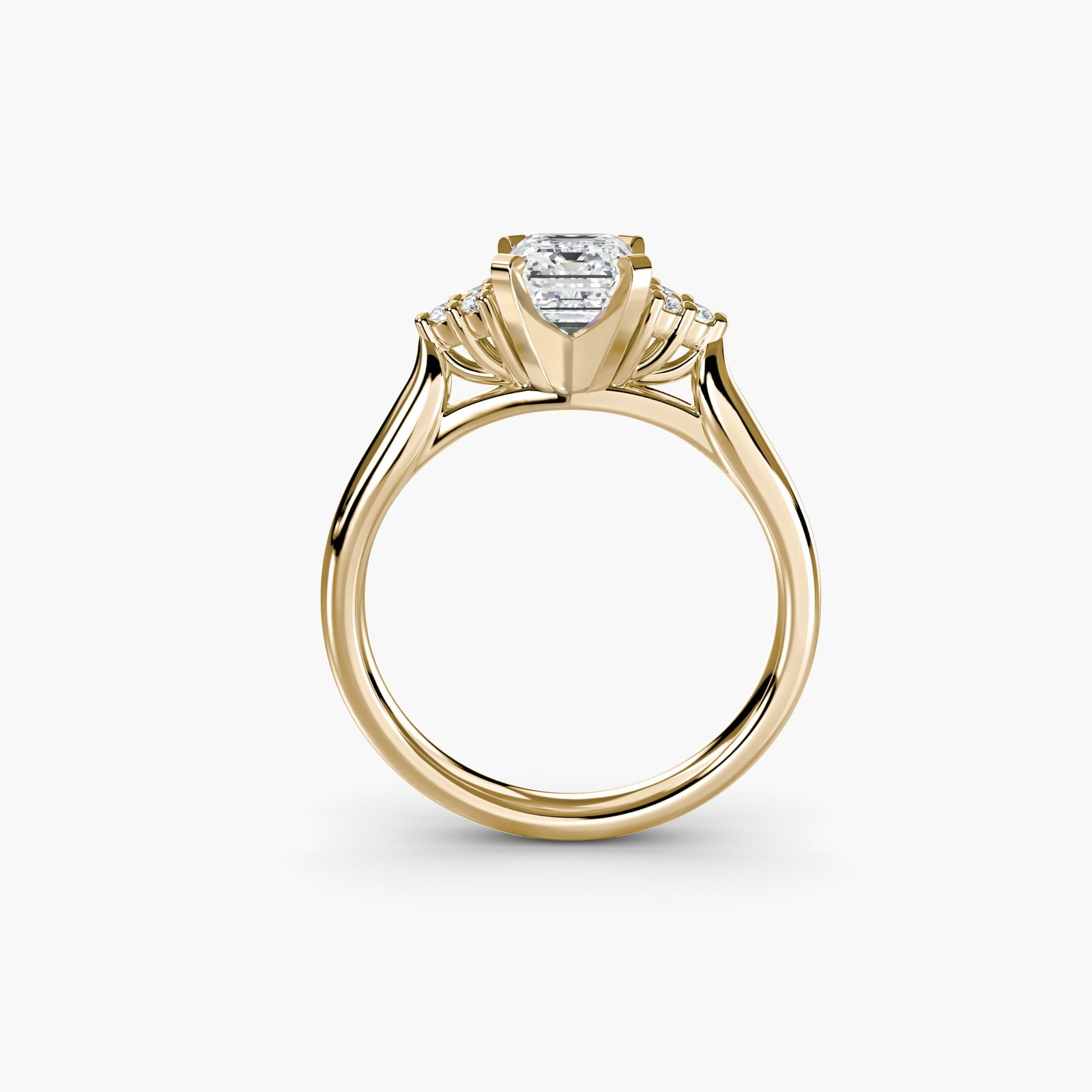 Solitaire Emerald 18Kt Yellow Gold Ring Setting (1 of 5)