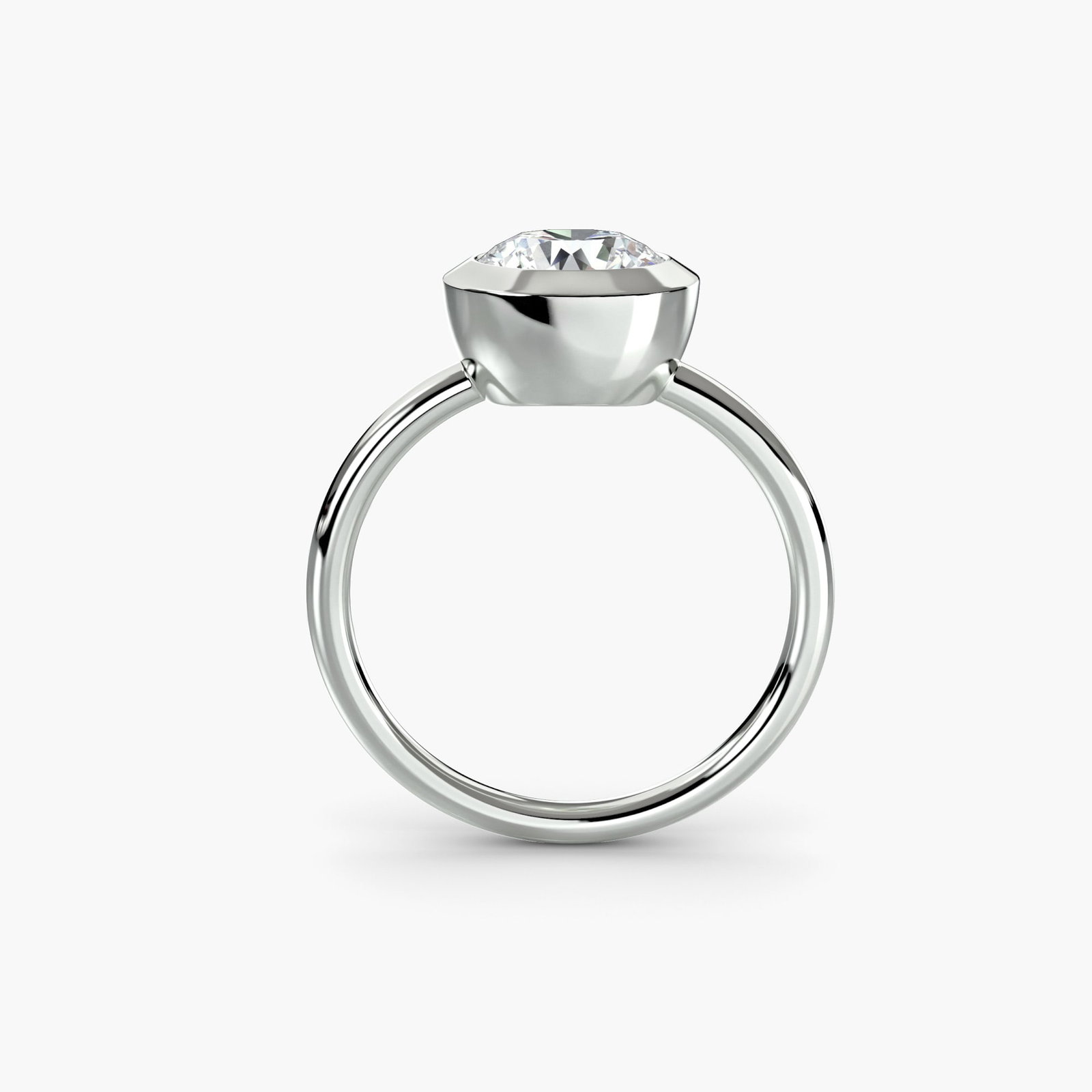 Solitaire Round 14Kt White Gold Ring Setting: Solitaire Round 14Kt White Gold Ring Setting The Solitaire Round 14Kt White Gold Ring Setting boasts a sleek and timeless design, featuring a round setting with a subtle 1.8mm band width. This beautif