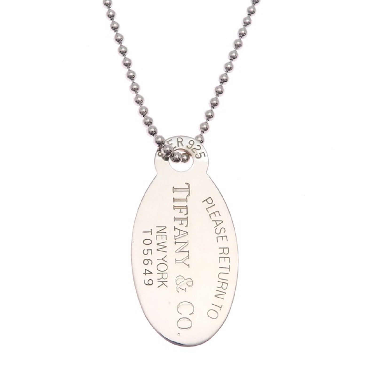 Tiffany #SV925 Return to Women's Necklace in Silver 925: Tiffany #SV925 Return to Women's Necklace in Silver 925 The Tiffany #SV925 Return to Women's Necklace in Silver 925 boasts a sleek design with a pendant size of 42.5mm x 20.8mm and a silver 925