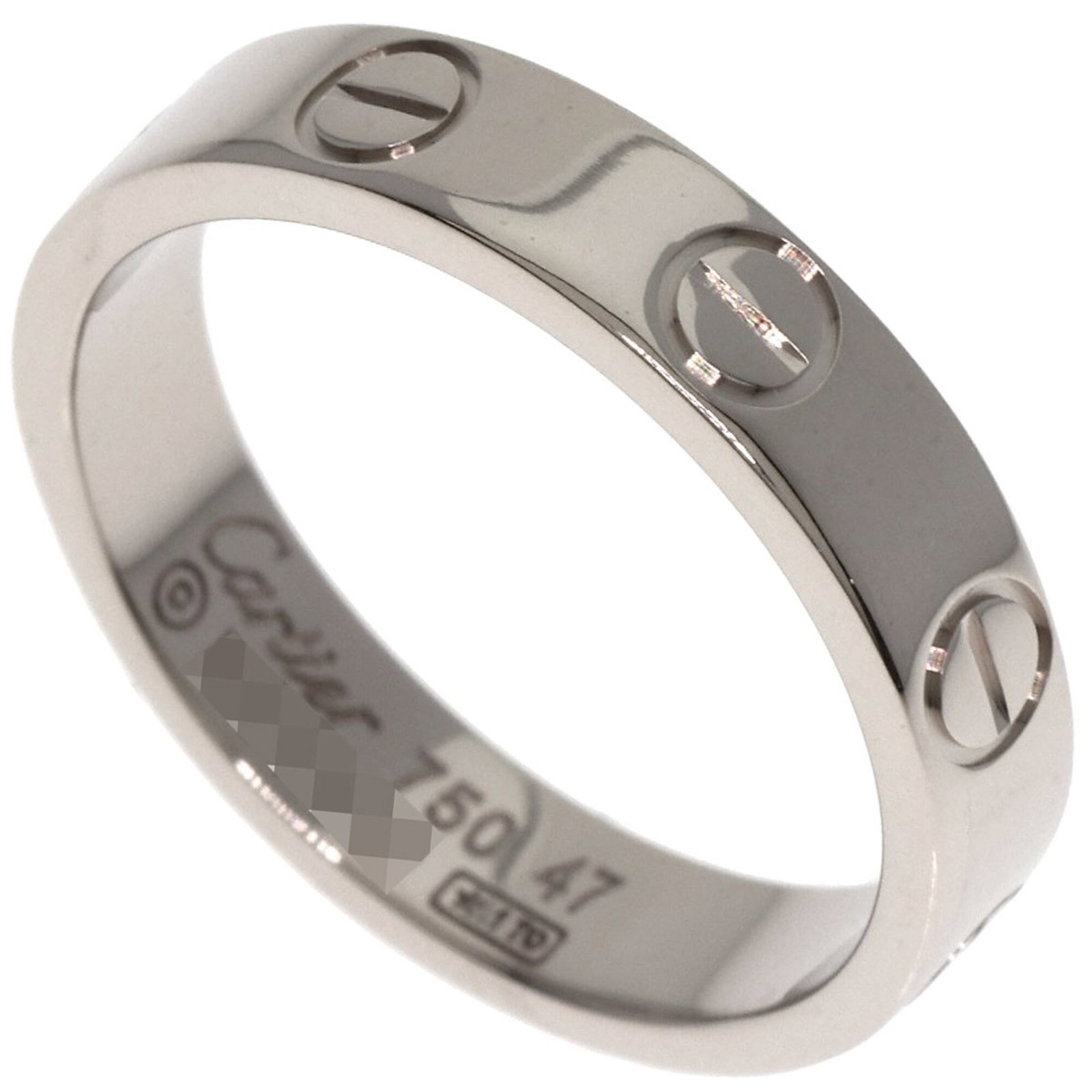 Cartier Band Ring White Gold (18K): Cartier Band Ring White Gold (18K) Cartier Band Ring White Gold (18K) features a sleek design in white gold, a premium material choice. This women's band ring boasts a 47mm size and US size 4 fit,