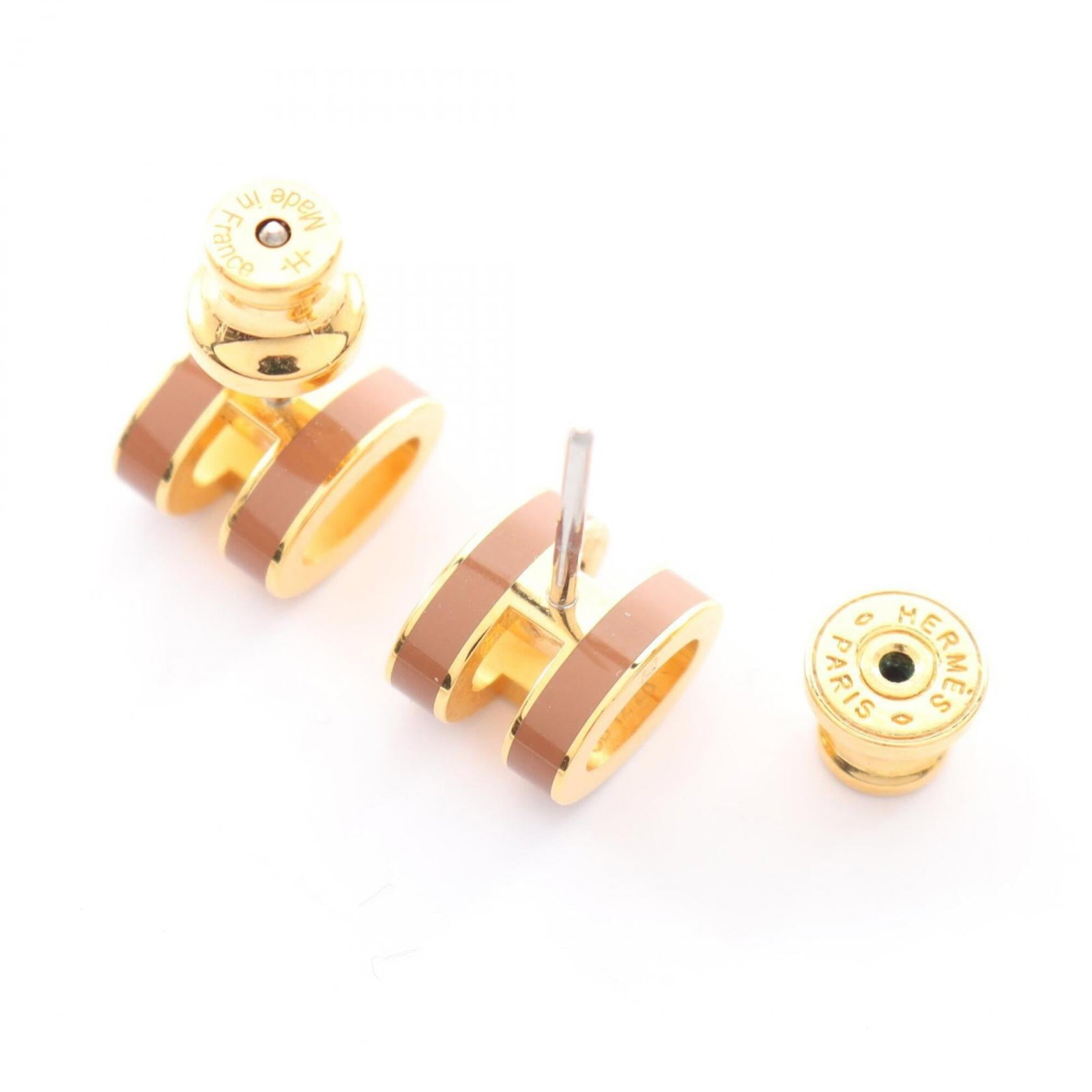 Hermes Stud Earrings Gold Plating - 2
