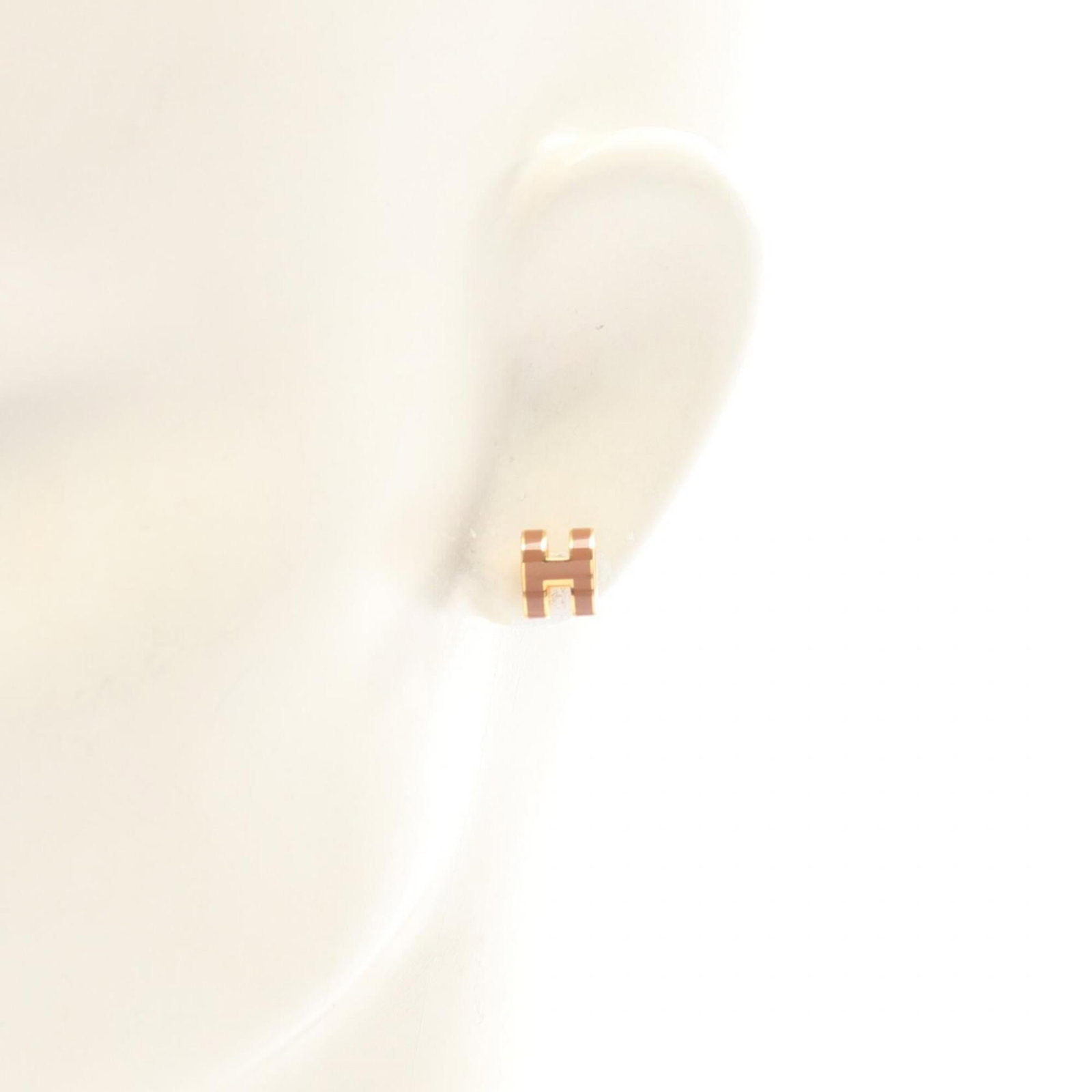Hermes Stud Earrings Gold Plating - 4