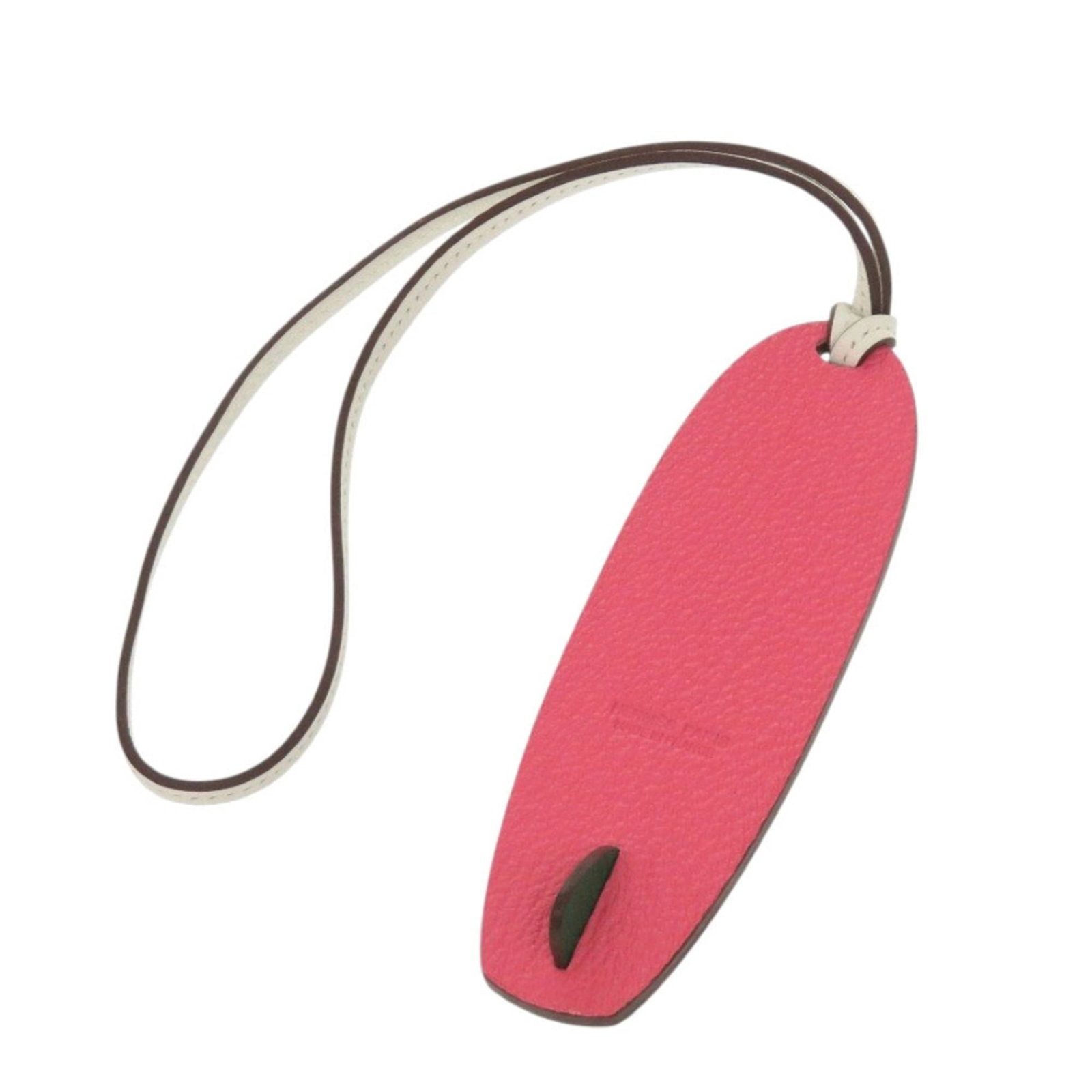 Hermes Handbag Charm Chevre Myzore Leather: Hermes Handbag Charm Chevre Myzore Leather Chevre Myzore Leather charm from Hermes features a unique blend of textures and colors. This used, like-new item boasts hardly any traces of usage, making it