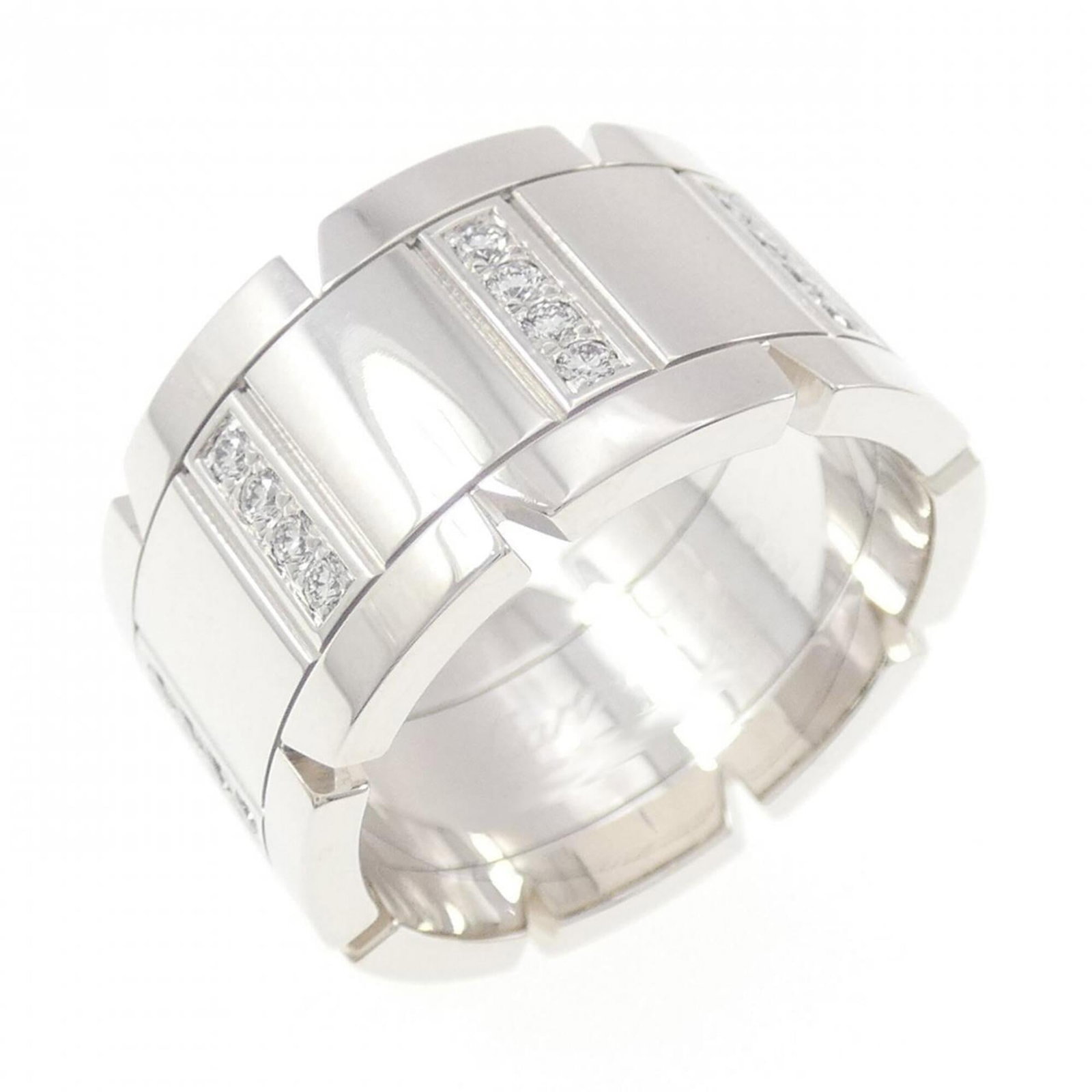 Cartier Band Ring White Gold (18K): Cartier Band Ring White Gold (18K) Cartier Band Ring White Gold (18K) features an elegant design with a few traces of usage, some scratches / dirt visible. The band ring is made from high-quality