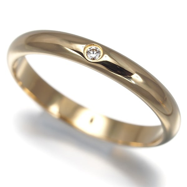 Diamond 1895 2.6Mm Cartier Yellow Gold 750 1P Eu49 18K Ring: Diamond 1895 2.6Mm Cartier Yellow Gold 750 1P Eu49 18K Ring Cartier's 1895 collection shines in this stunning yellow gold ring featuring a natural diamond. The 18k metal and intricate engraving add to