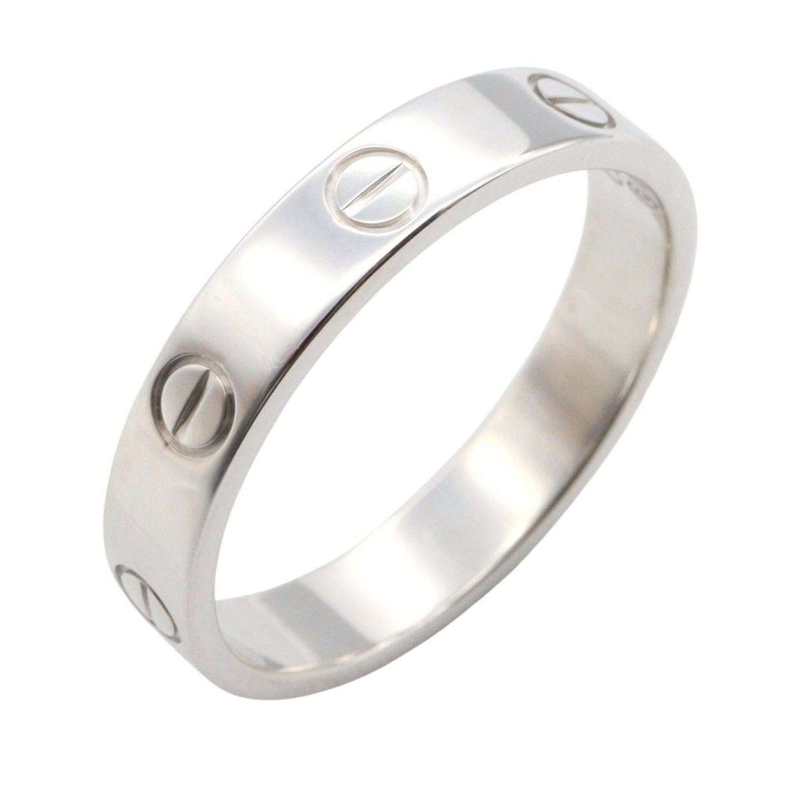 Cartier Band Ring White Gold (18K): Cartier Band Ring White Gold (18K) Cartier Band Ring White Gold (18K) is a pre-owned, very good condition band ring featuring white gold (18K) material and a silver finish. The ring bears some