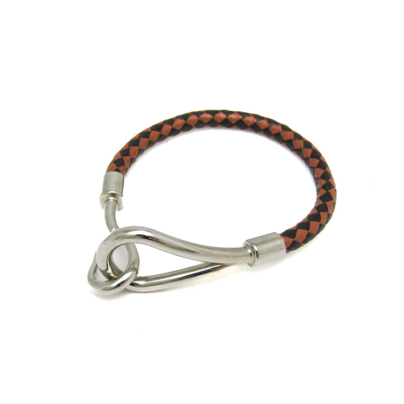 Hermes Bangle Leather, Metal: Hermes Bangle Leather, Metal Black, Brown, or Silver - this Hermes Bangle Leather and Metal accessory offers sleek style with a touch of luxury. Made from high-quality leather and metal, its classic
