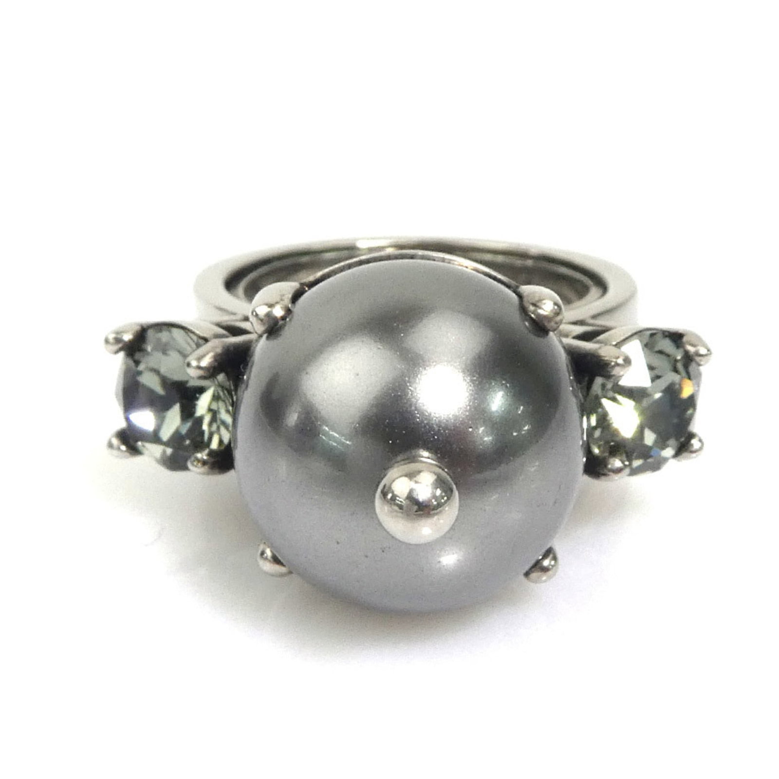 Miu Miu Band Ring Artificial Pearl, Metal (1 of 5)