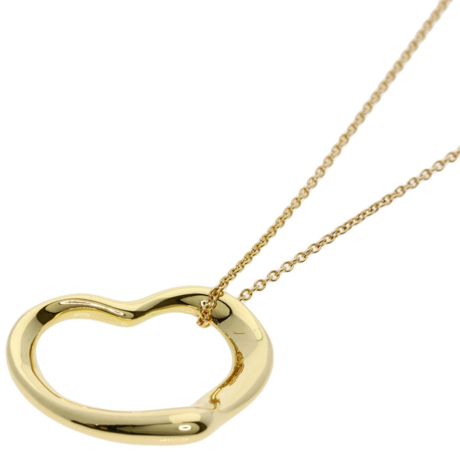 Tiffany & Co. Open Heart Necklace, 18K Yellow Gold, Women's.: Tiffany & Co. Open Heart Necklace, 18K Yellow Gold, Women's. Tiffany & Co.'s iconic Open Heart Necklace shines in 18K yellow gold, its classic design exuding timeless elegance. The necklace's sturdy