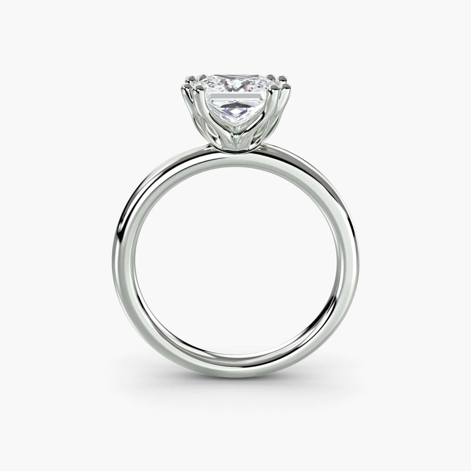 Solitaire Princess 950 Platinum Ring Setting - 4