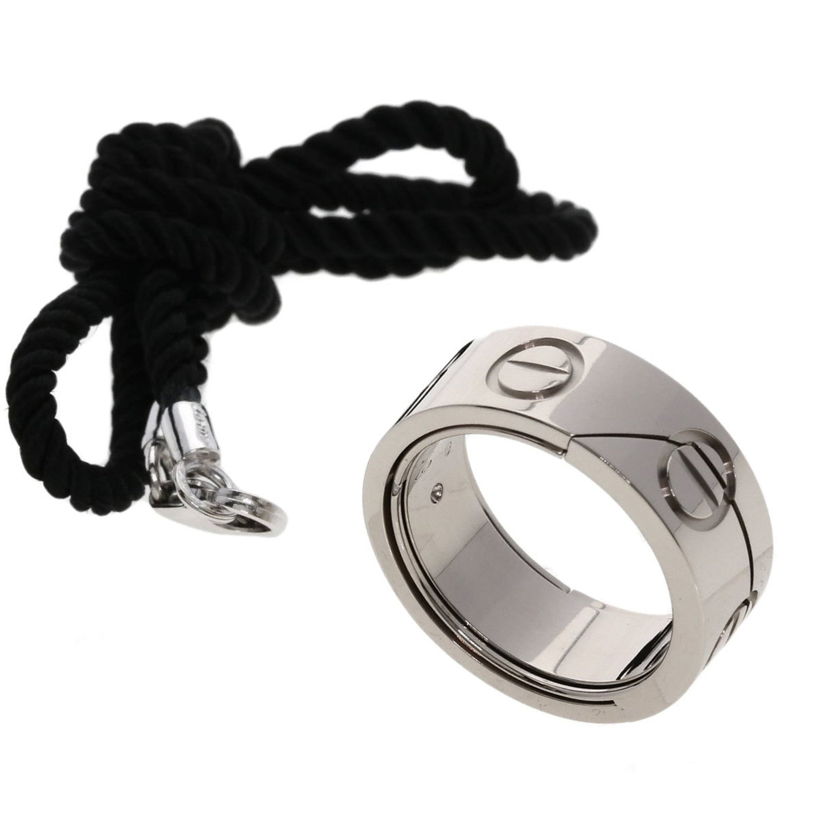 Cartier Band Ring White Gold (18K): Cartier Band Ring White Gold (18K) Cartier Band Ring White Gold (18K) features a classic design with a few traces of usage, some scratches / dirt visible. The band ring is made from high-quality white