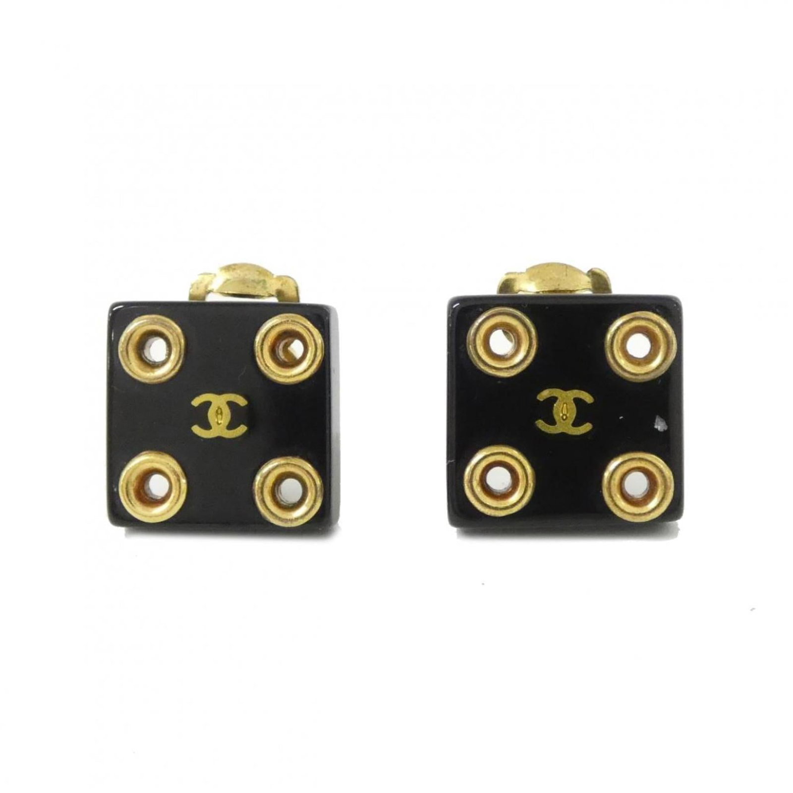Chanel Clip Earrings: Chanel Clip Earrings The Chanel Clip Earrings are a timeless accessory featuring sleek black design. Made from high-quality materials, these earrings showcase a classic clip-on style with minimal