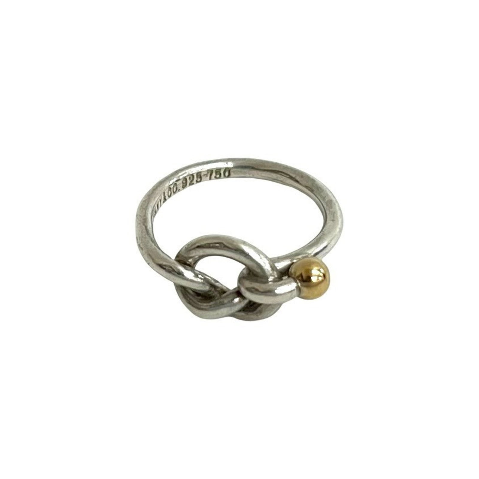Tiffany Band Ring Gold (18K), Silver 925: Tiffany Band Ring Gold (18K), Silver 925 Tiffany Band Ring Gold (18K), Silver 925 - A pre-owned gold band ring with a silver 925 detail, this piece features 18k gold and a distinctive silver accent.