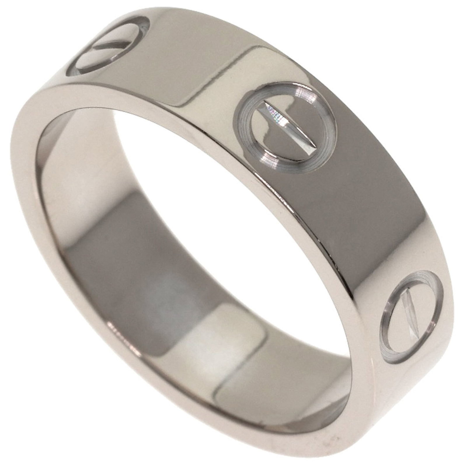 Cartier Band Ring: Cartier Band Ring Cartier Band Ring in excellent condition, featuring 18K white gold and a sleek, slender design. With some minor signs of wear, this beautiful ring still shines with its original