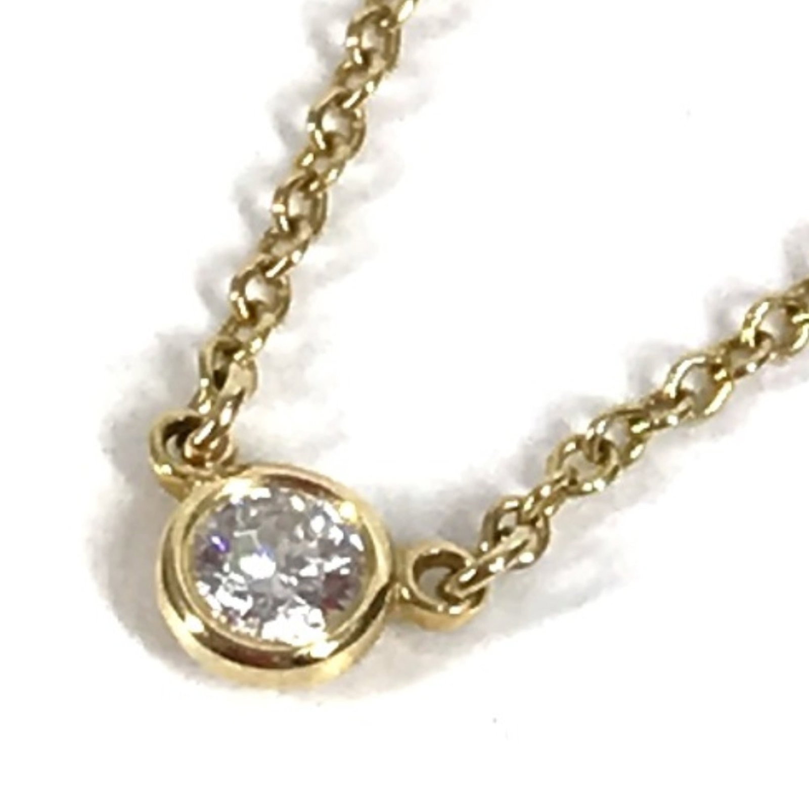 TIFFANY&Co. Tiffany & Co. Accessories Jewelry 1PD By the Yard Necklace Diamond Chain YG750 Women's (1 of 11)