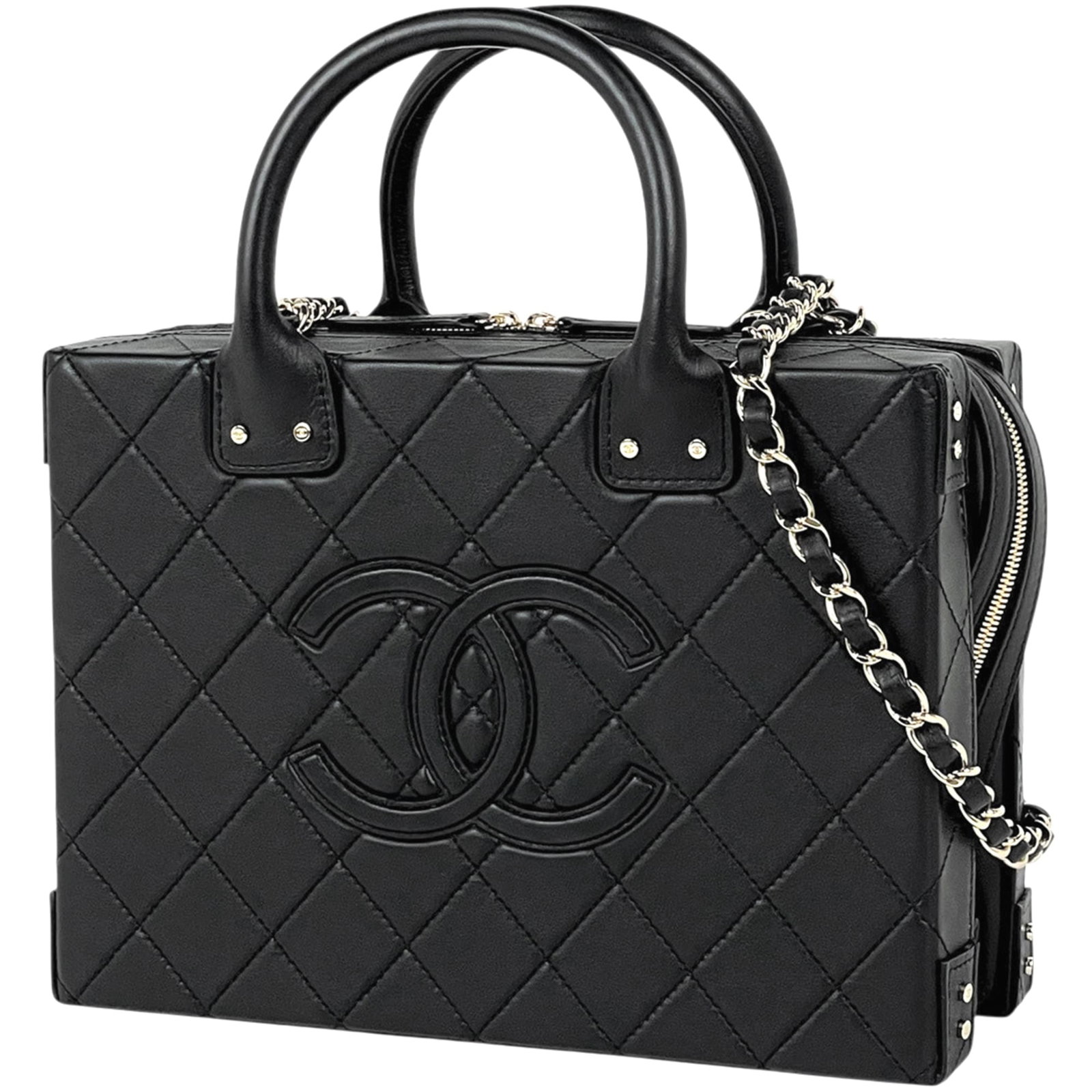 Chanel Handbag Shoulder Bag Vanity Bag Leather (1 of 11)