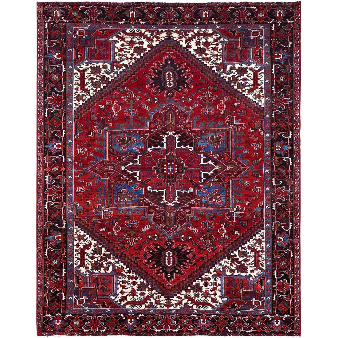 Soft Red Wool Nomad Art Oriental Rug (1 of 12)