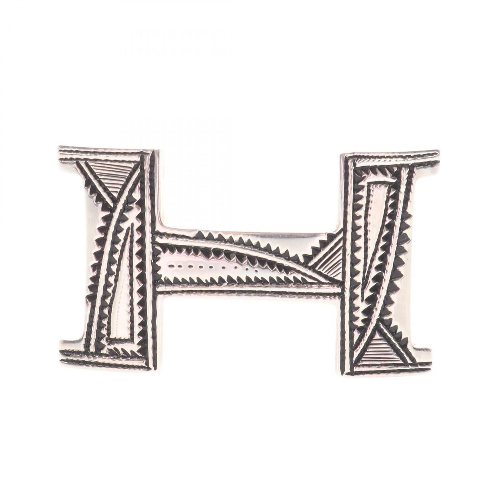 Hermes H-Buckle Accessory Metal Men'S/Women'S Silver Tone (1 of 9)
