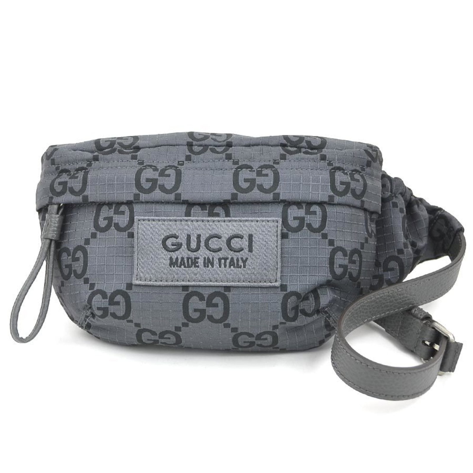 Gucci Fanny Pack Sling Bag Nylon Leather: Gucci Fanny Pack Sling Bag Nylon Leather Gucci's iconic Fanny Pack Sling Bag combines sleek nylon and leather in a timeless design. With its classic black and gray color options, this versatile