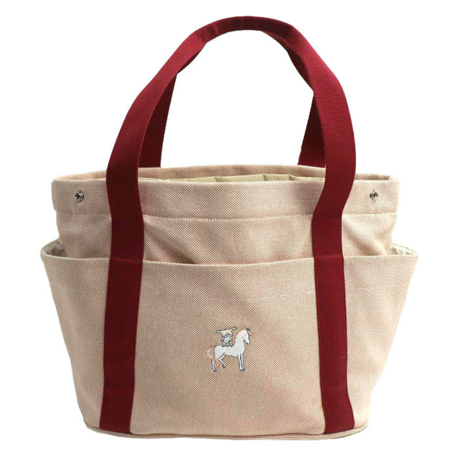 Hermes Tote Bag Canvas Toile H: Hermes Tote Bag Canvas Toile H Canvas Toile H tote bag in vibrant red, featuring iconic silver hardware and an open closure. This pre-owned Hermes tote measures 32cm x 53cm x 19cm and boasts a sturdy 
