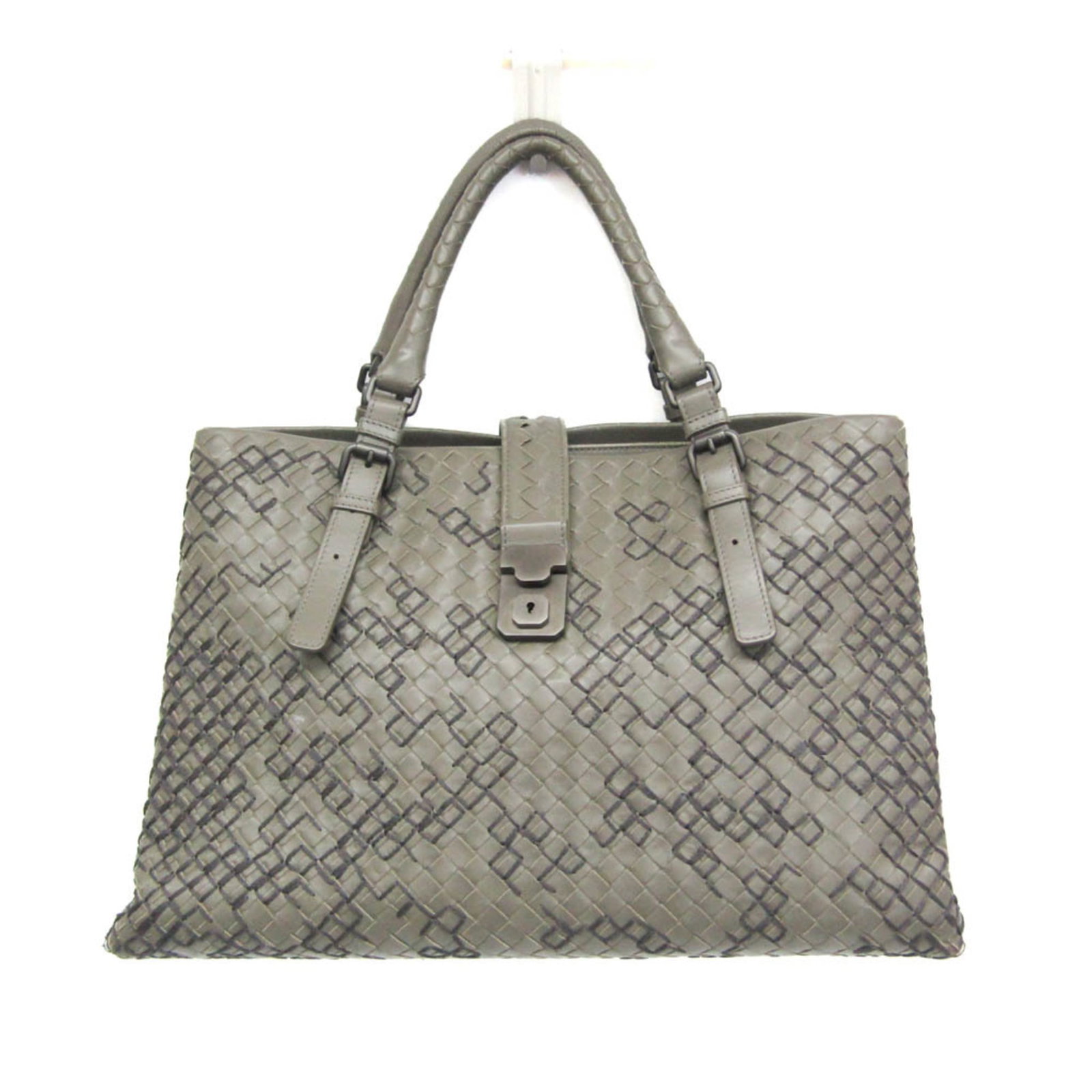 Bottega Veneta Handbag Leather: Bottega Veneta Handbag Leather Bottega Veneta's iconic handbag leather features a timeless gray khaki color and durable construction. With its classic design and versatile size, this piece can be easi