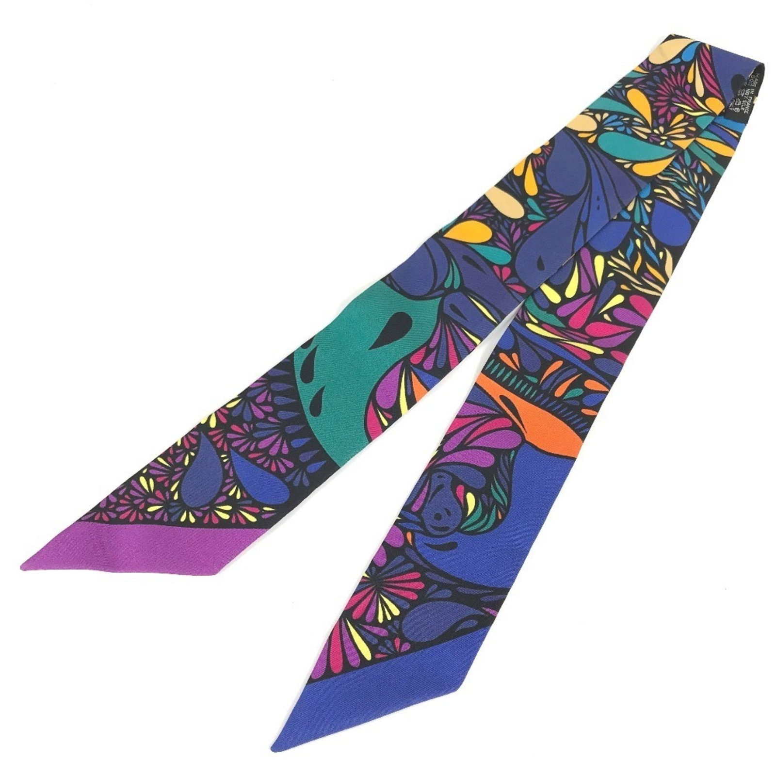 Hermes Scarf Silk: Hermes Scarf Silk Silk from the renowned French fashion house Hermes, this multi-color scarf boasts vibrant hues and intricate patterns. Made from high-quality silk, its compact size makes it perfect 