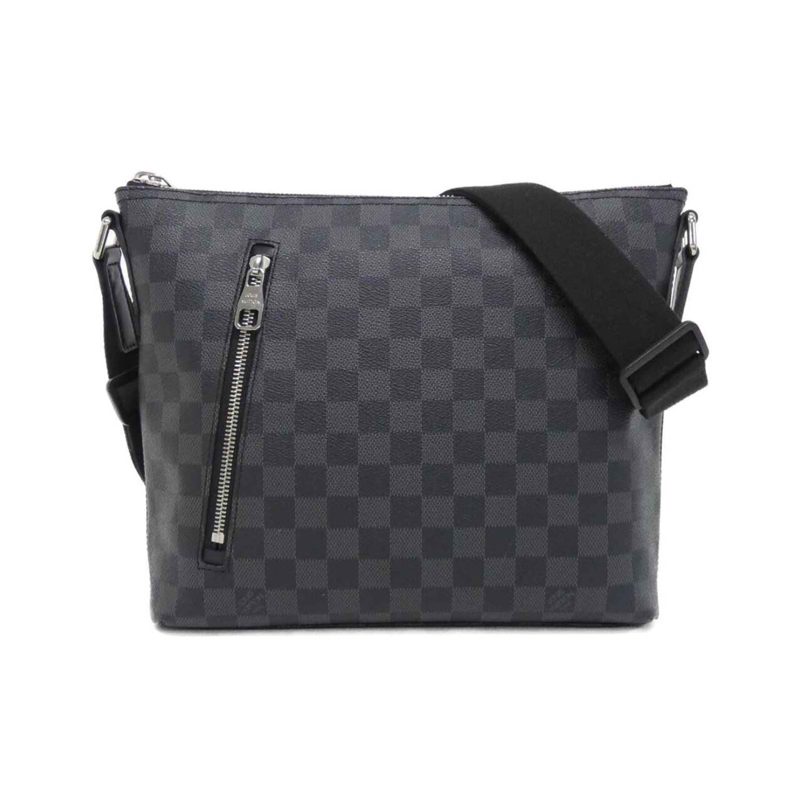 Louis Vuitton Shoulder Bag Coated Canvas: Louis Vuitton Shoulder Bag Coated Canvas Dark Gray, Graphite Louis Vuitton Shoulder Bag Coated Canvas features a classic design with subtle scratches and dirt from previous use. The bag's coated canva