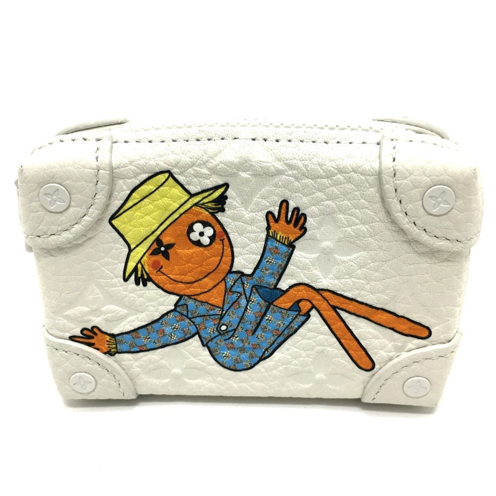 Louis Vuitton Coin Purse/Coin Case Leather: Louis Vuitton Coin Purse/Coin Case Leather The Louis Vuitton Coin Purse/Coin Case Leather features Taurillon leather and a white color. It has an inner pocket and measures 7cm x 11cm x 3.5cm / 2.75'' 