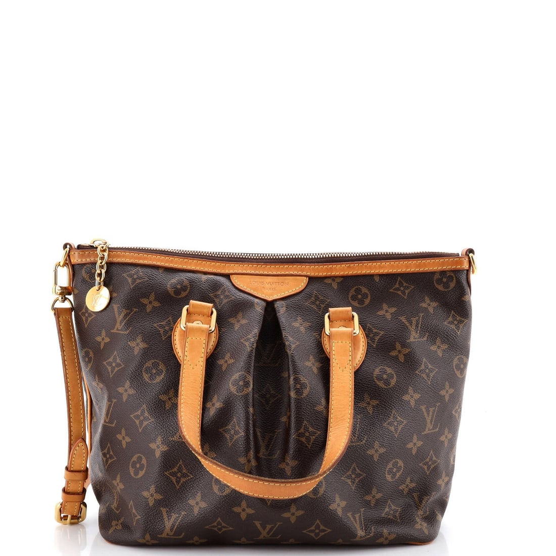 Canvas handbag with monogram Louis Vuitton Palermo: Canvas handbag with monogram Louis Vuitton Palermo Canvas handbag with monogram Louis Vuitton Palermo. This classic tote features a brown canvas exterior with gold hardware and a signature monogram