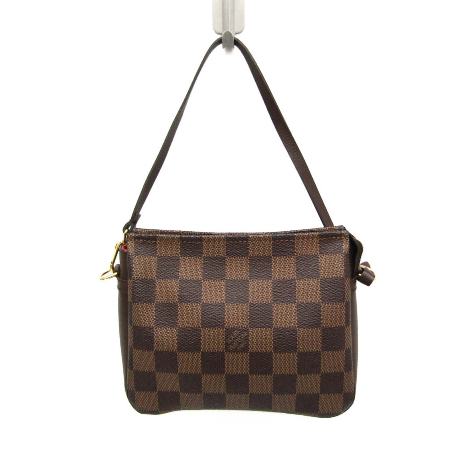 Louis Vuitton Handbag Damier Canvas: Louis Vuitton Handbag Damier Canvas Damier Canvas handbag in Ebene color features a classic Louis Vuitton design with a zipper closure. This pre-owned bag has some minor signs of wear, including