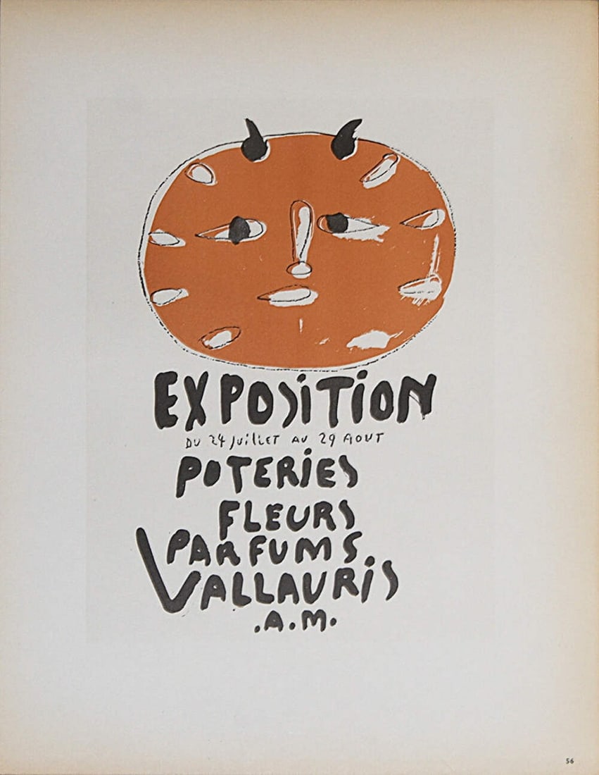 Pablo Picasso Original Lithograph 1959 Cuban Art: Pablo Picasso Original Lithograph 1959 Cuban Art Pablo Picasso's 1959 lithograph, Poteries Fleurs Parfums I, is a stunning example of modern contemporary art. Measuring 12.5 x 9.25 inches, this mint-c