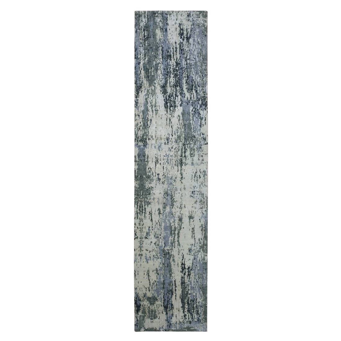Strict Rules Use Only Words From Original Title Without Determiners Or Conjunctions Remove: Strict Rules Use Only Words From Original Title Without Determiners Or Conjunctions Remove Grey Hand-Knotted Wool & Silk Oriental Runner Rug. This stunning piece features an intricate regional design