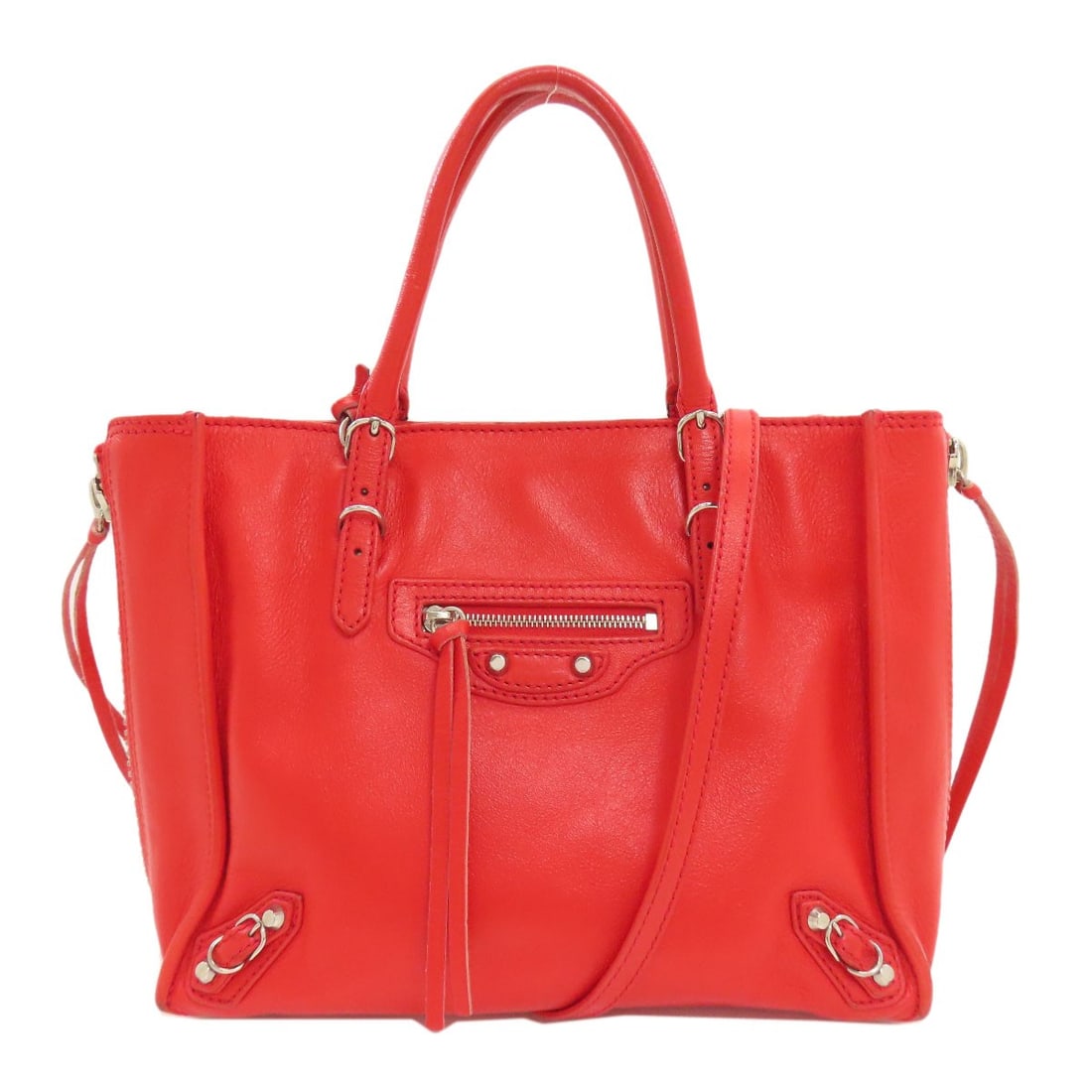 Strict Rules apply for mini calf handbag: Strict Rules apply for mini calf handbag The BAL?NCIAGA mini calf handbag is a striking red accessory featuring high-quality materials and a sleek design. Notable for its bold exterior color and calf 