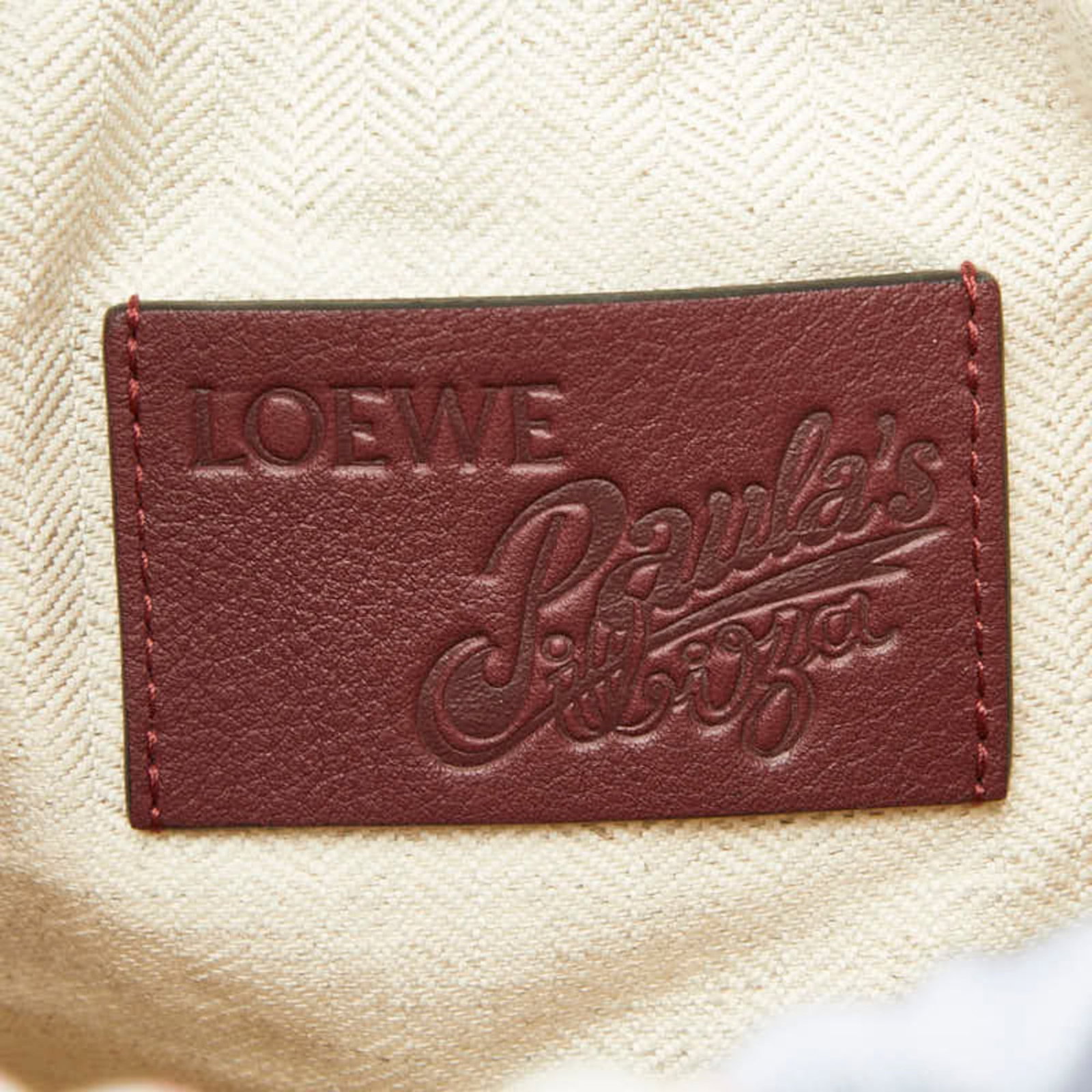 Loewe Pouch Canvas Leather - 7