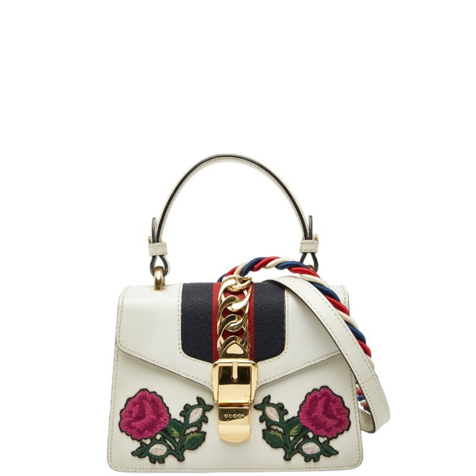 Gucci Handbag Shoulder Bag Leather: Gucci Handbag Shoulder Bag Leather Gucci Handbag Shoulder Bag Leather features a classic design with white leather construction. The bag measures 14cm x 20cm x 7.5cm and has traces of usage, scratches