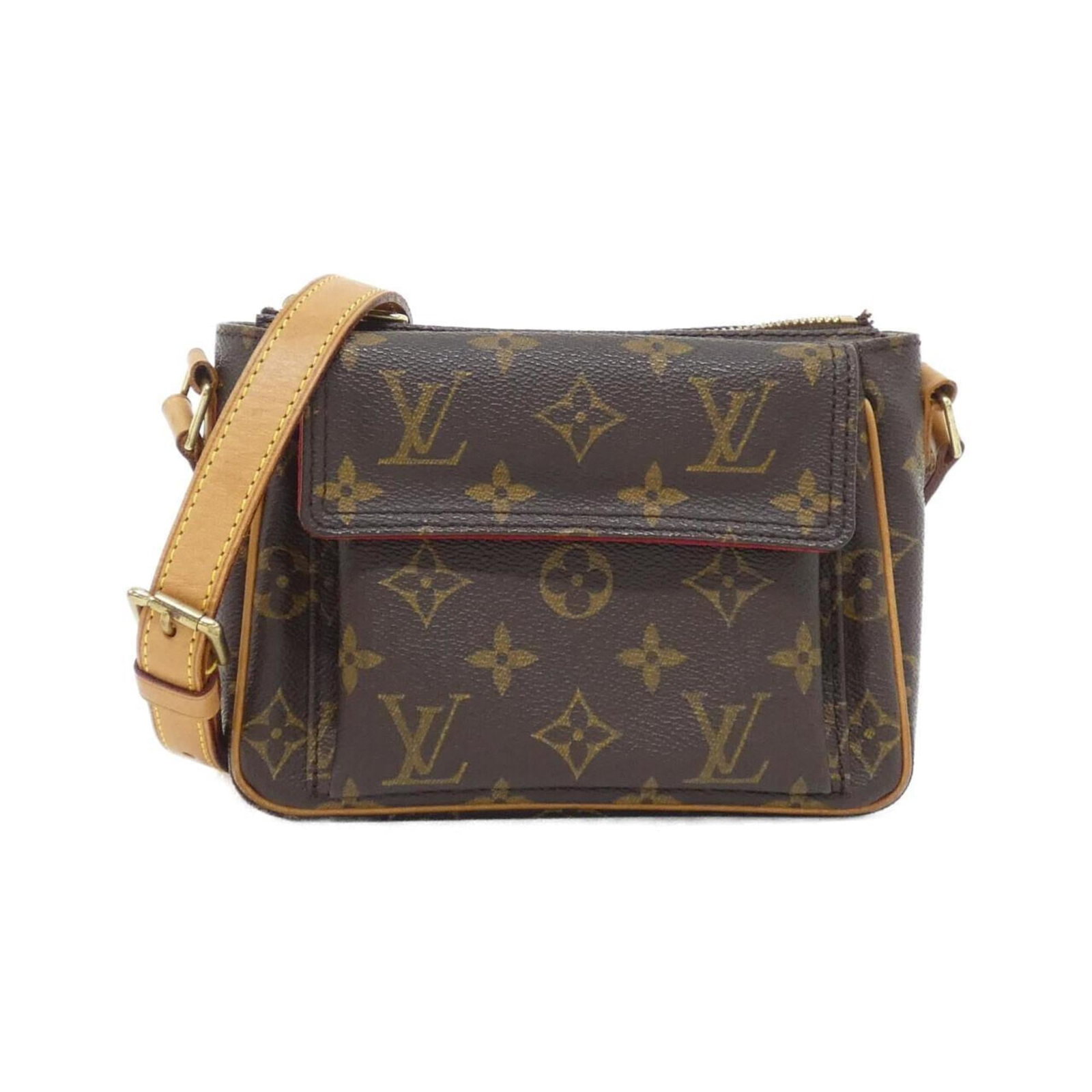 Louis Vuitton Shoulder Bag Coated Canvas: Louis Vuitton Shoulder Bag Coated Canvas Coated canvas construction provides durability and style in this Louis Vuitton shoulder bag. The gold hardware adds a touch of luxury to the classic design, wh