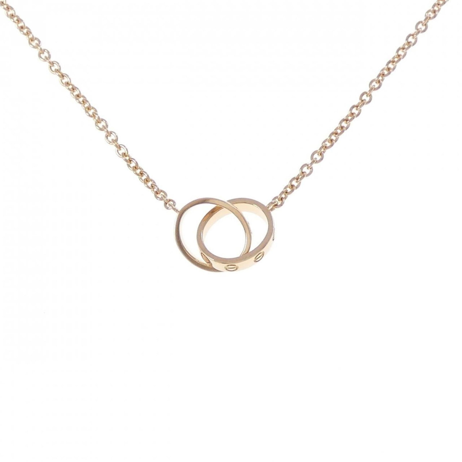 Cartier Baby Love Necklace: Cartier Baby Love Necklace Cartier Baby Love Necklace in pink gold (18K) features a small pendant with a width of 2mm and a length of 9.7mm, suspended from a chain with a neck circumference of 44 cm. 